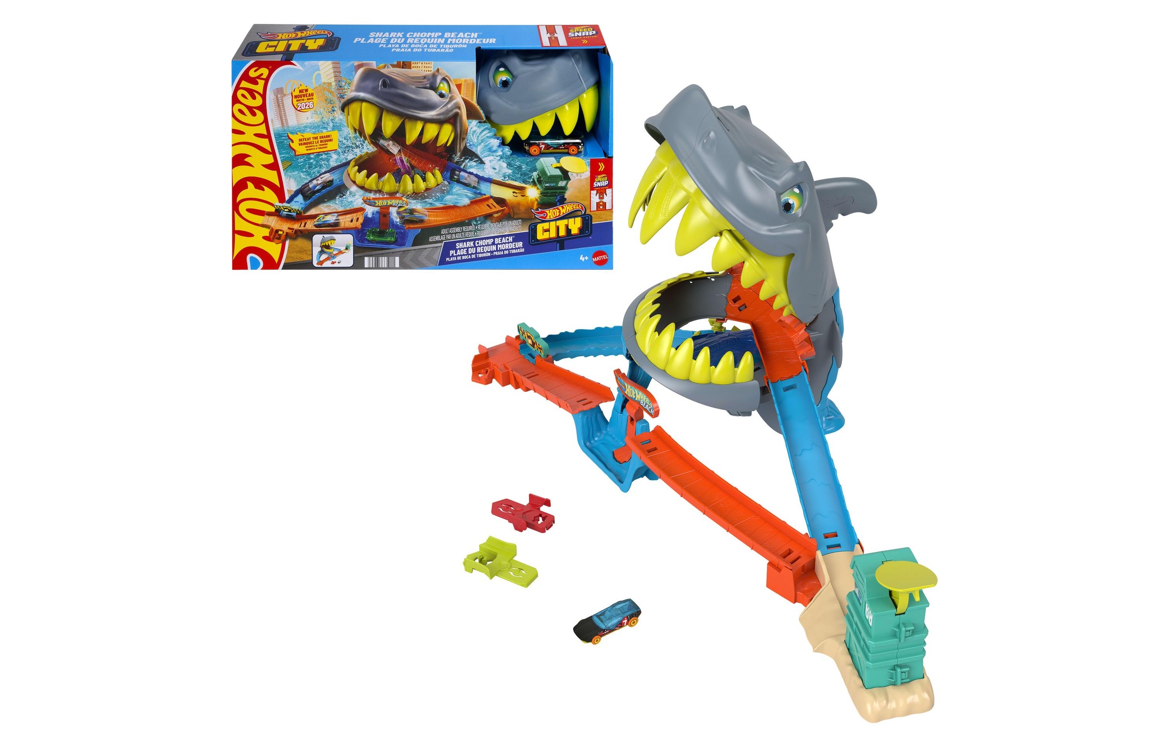Hot Wheels Autorennbahn »Hot Wheels City Shark Beach«
