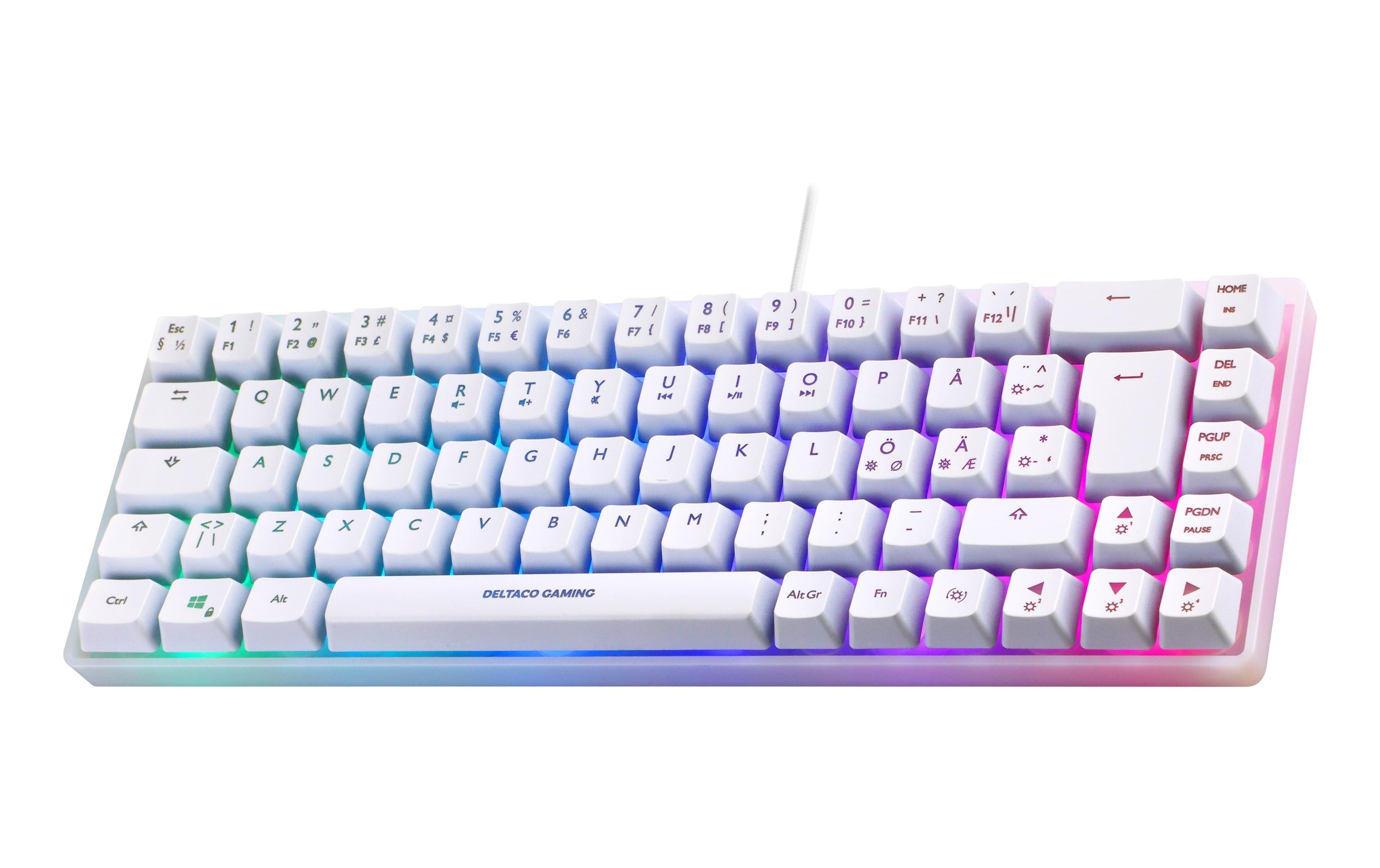 DELTACO Clavier de jeu »GAM-158-W RGB« ()