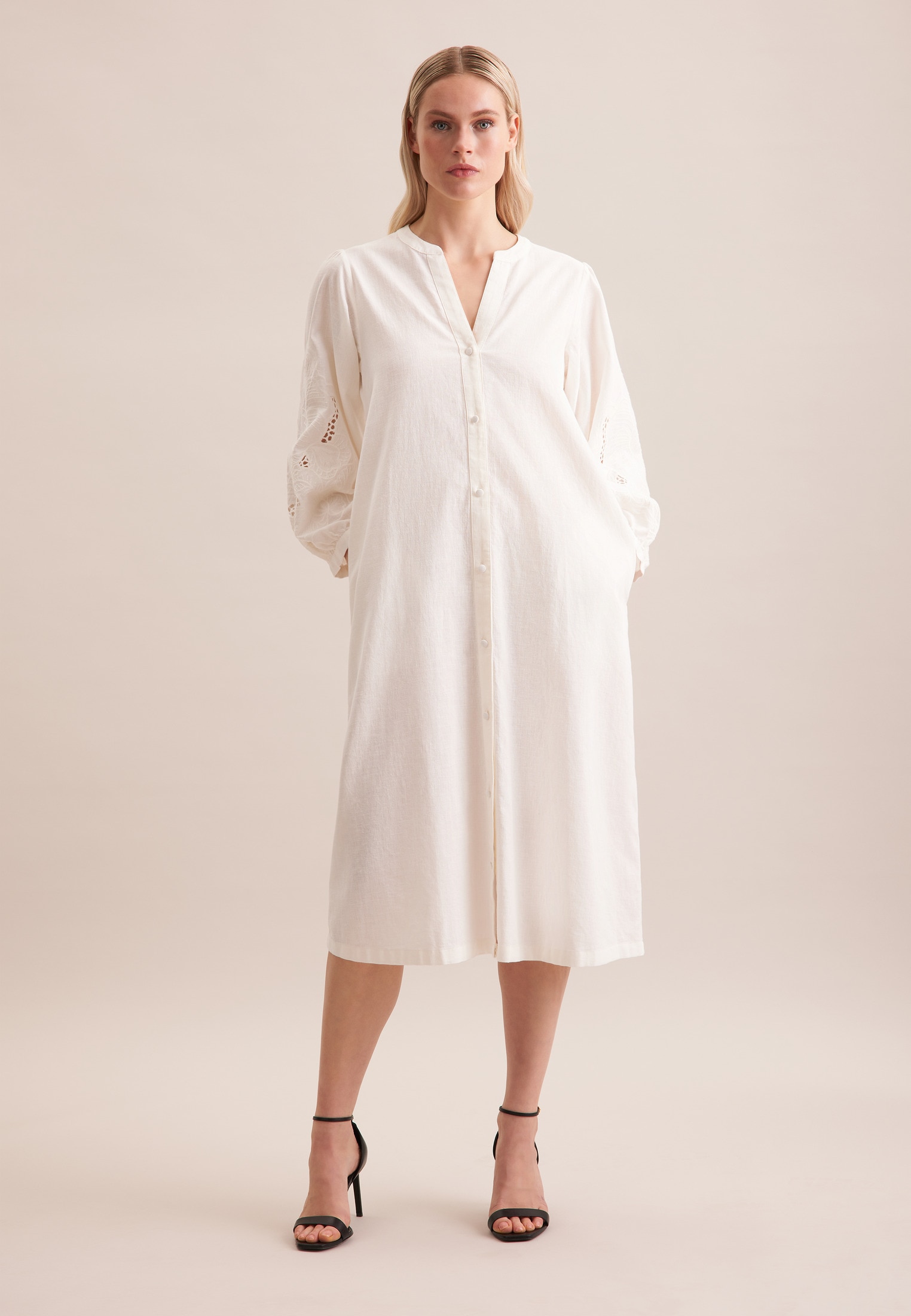 seidensticker Sommerkleid »Schwarze Rose« 7/8 Rundhals Uni