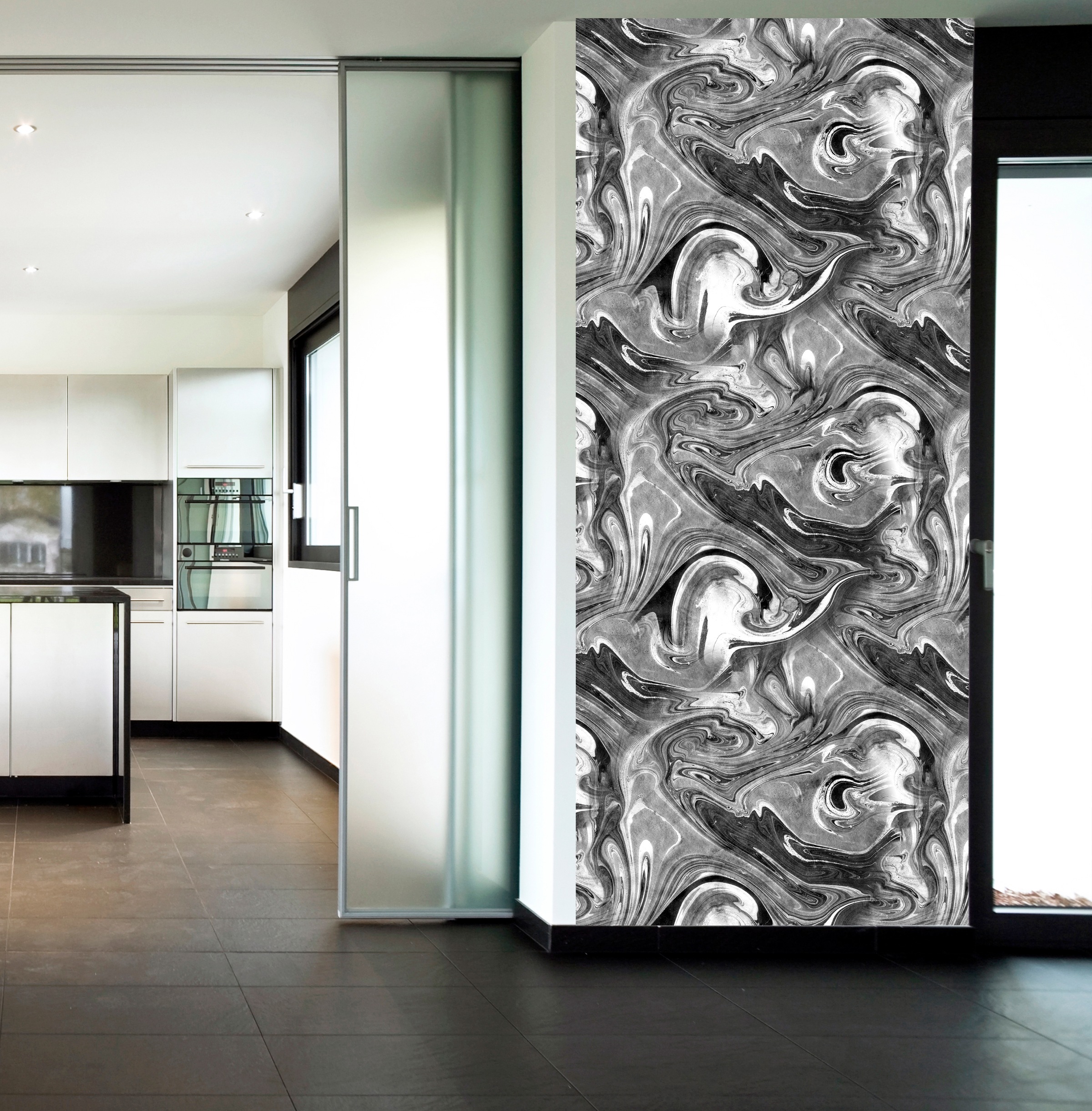 queence Papier peint vinyle »Nep« Aspect pierre | Effets d'abrasion | couleurs unies | faire le ménage | imprimé | minimaliste 90x250cm, selbstklebend, kinderleichte Anbringung, , Sticker