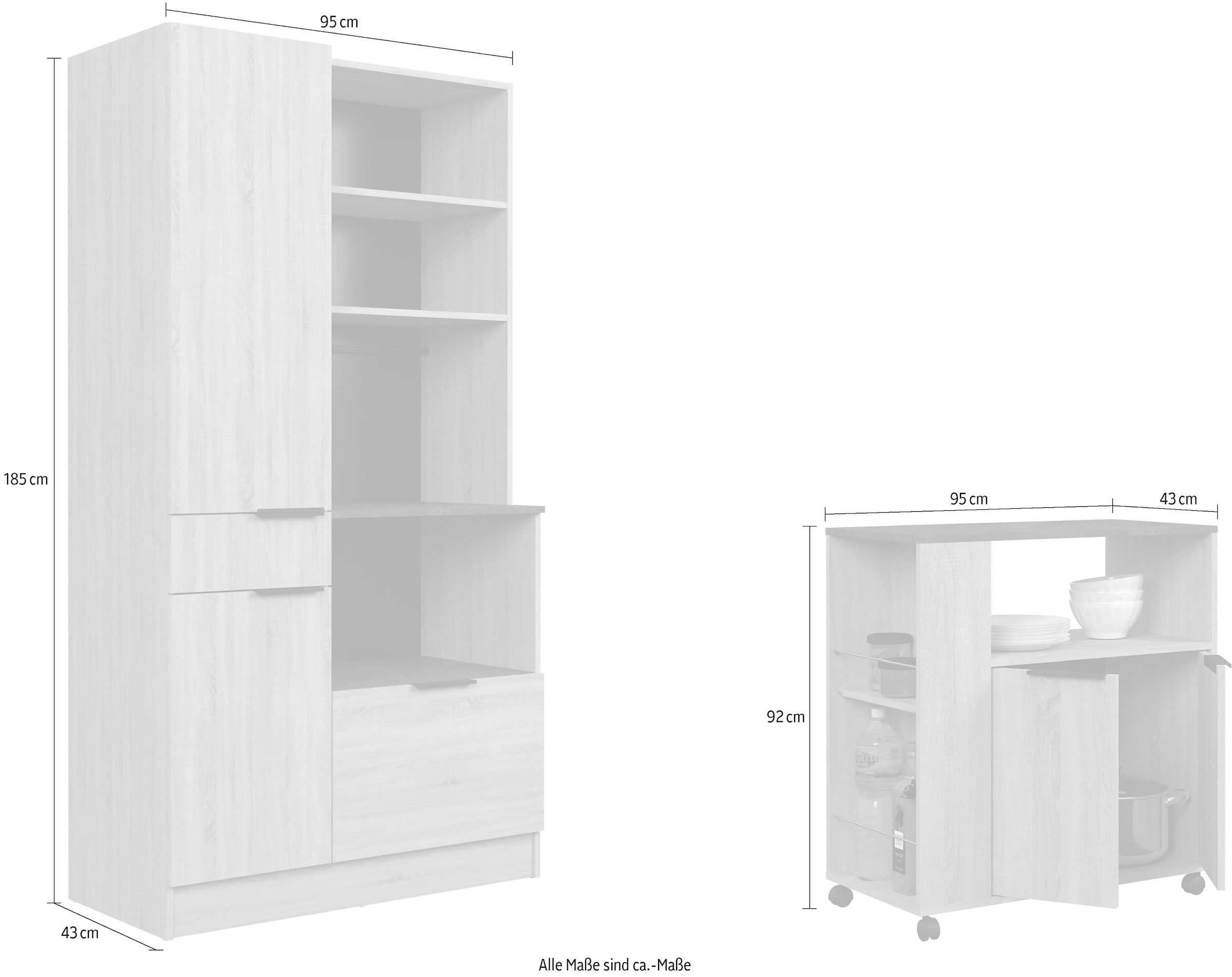Parisot Set d'armoires »Parisot Fumay 1« 2 cuis tlg.