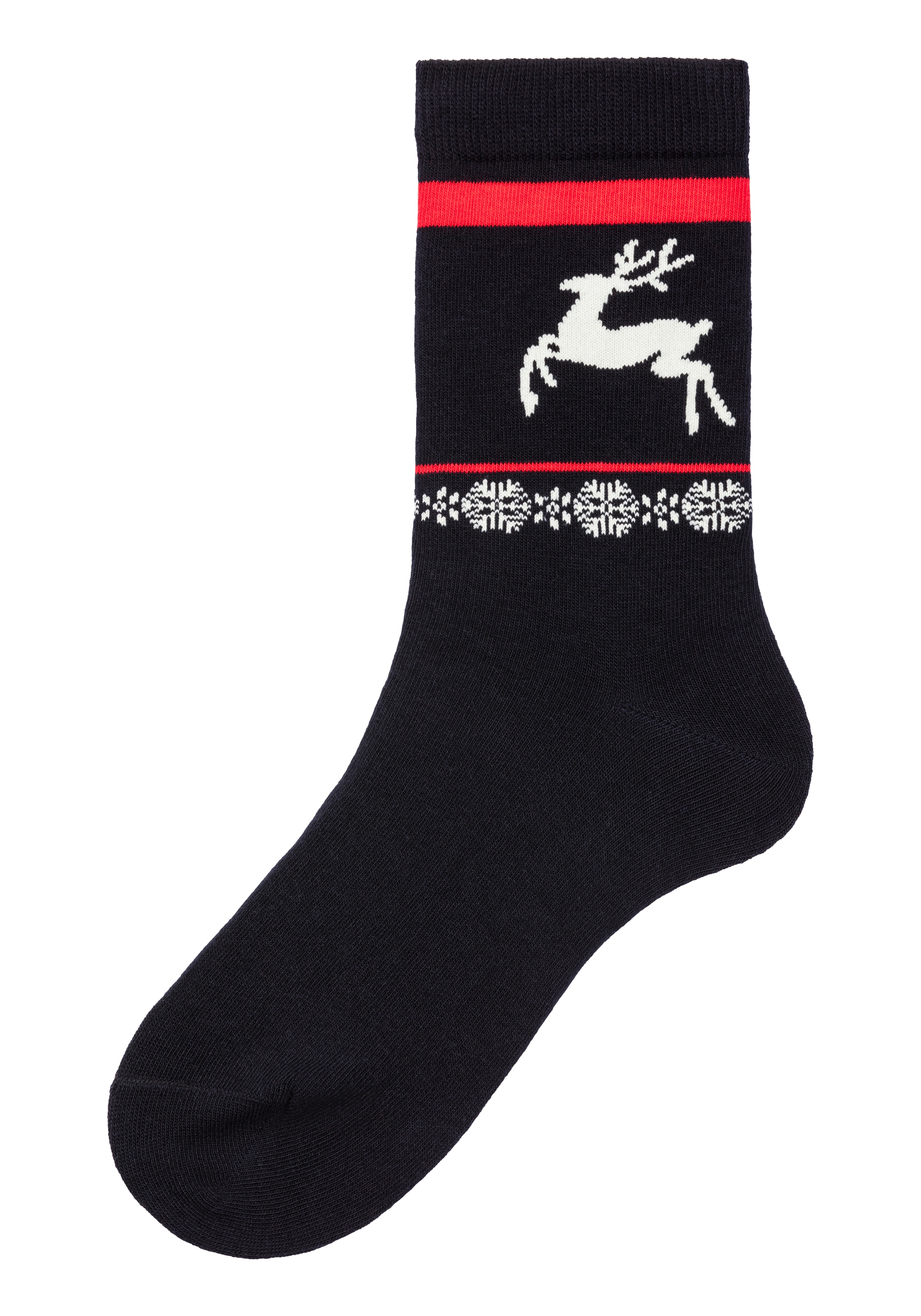H.I.S Basicsocken Packung, 3 Stk. tlg. mit Wintermotiven