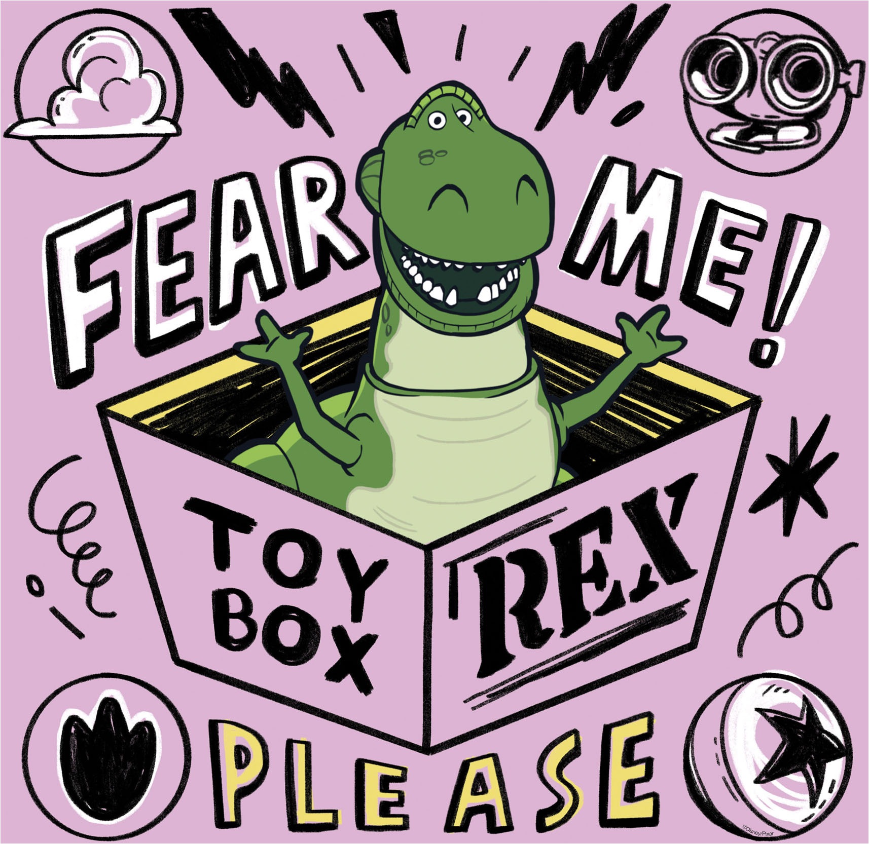 Komar Leinwandbild »Disney and Pixar Toy Story Fear Me Please« Disney Set, 1 Stk. tlg. 40 x 40 cm (Breite x Höhe) - Kinderzimmer, Dekoration