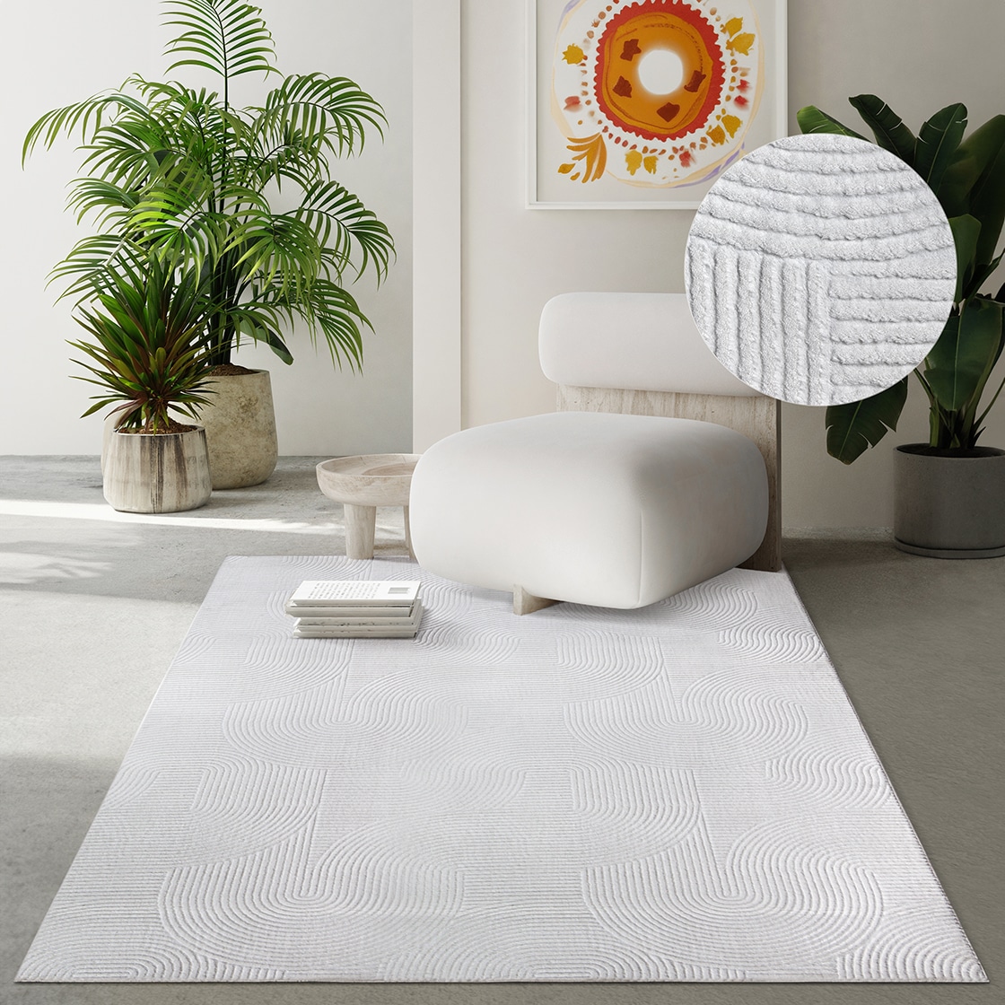 the carpet Tapis »Rio« Rectangulaire 8 mm Höhe tapis de salon doux antidérapant effet 3D