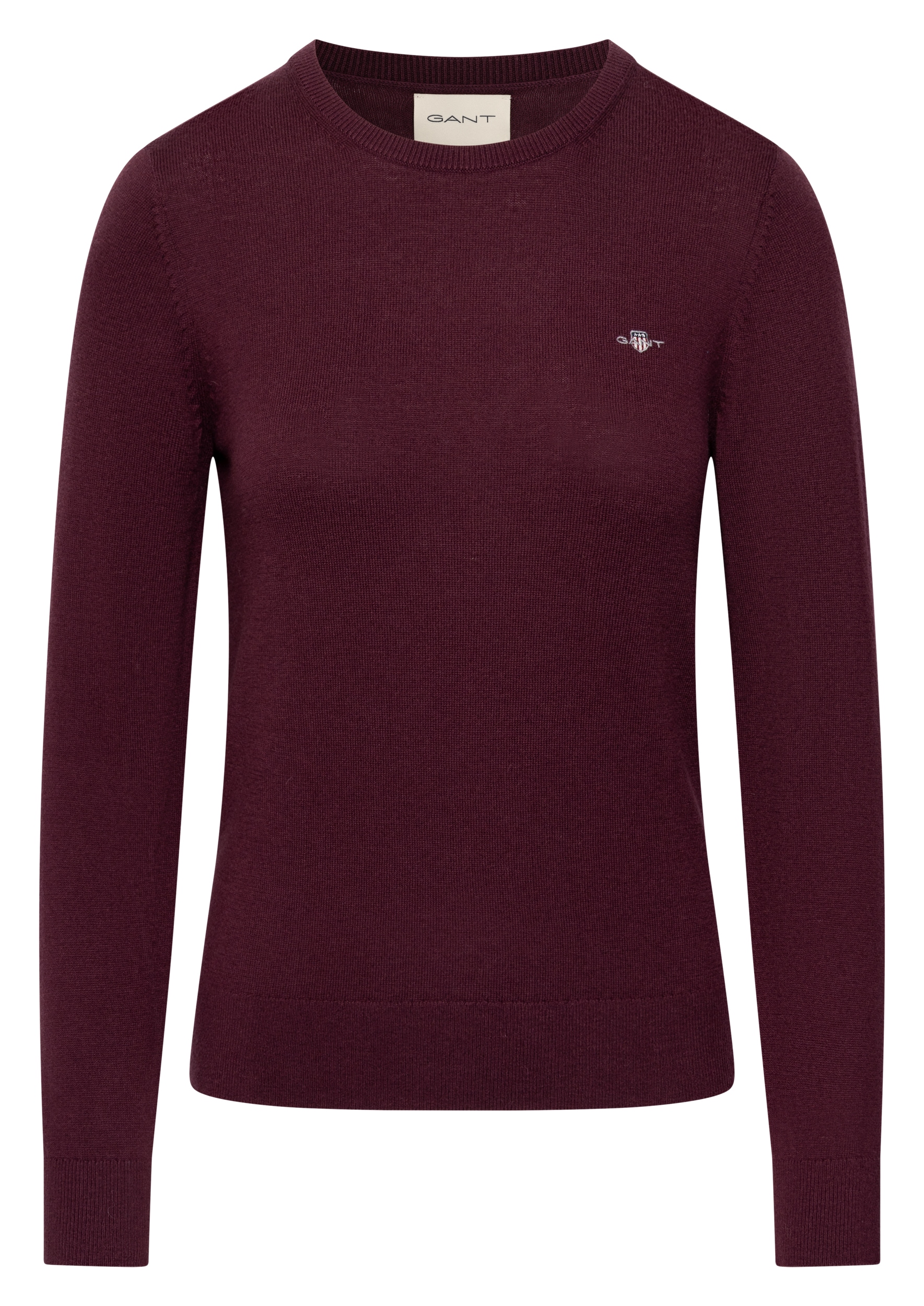 Gant Pull à col rond »WOOL COTTON C-NECK« en laine et coton