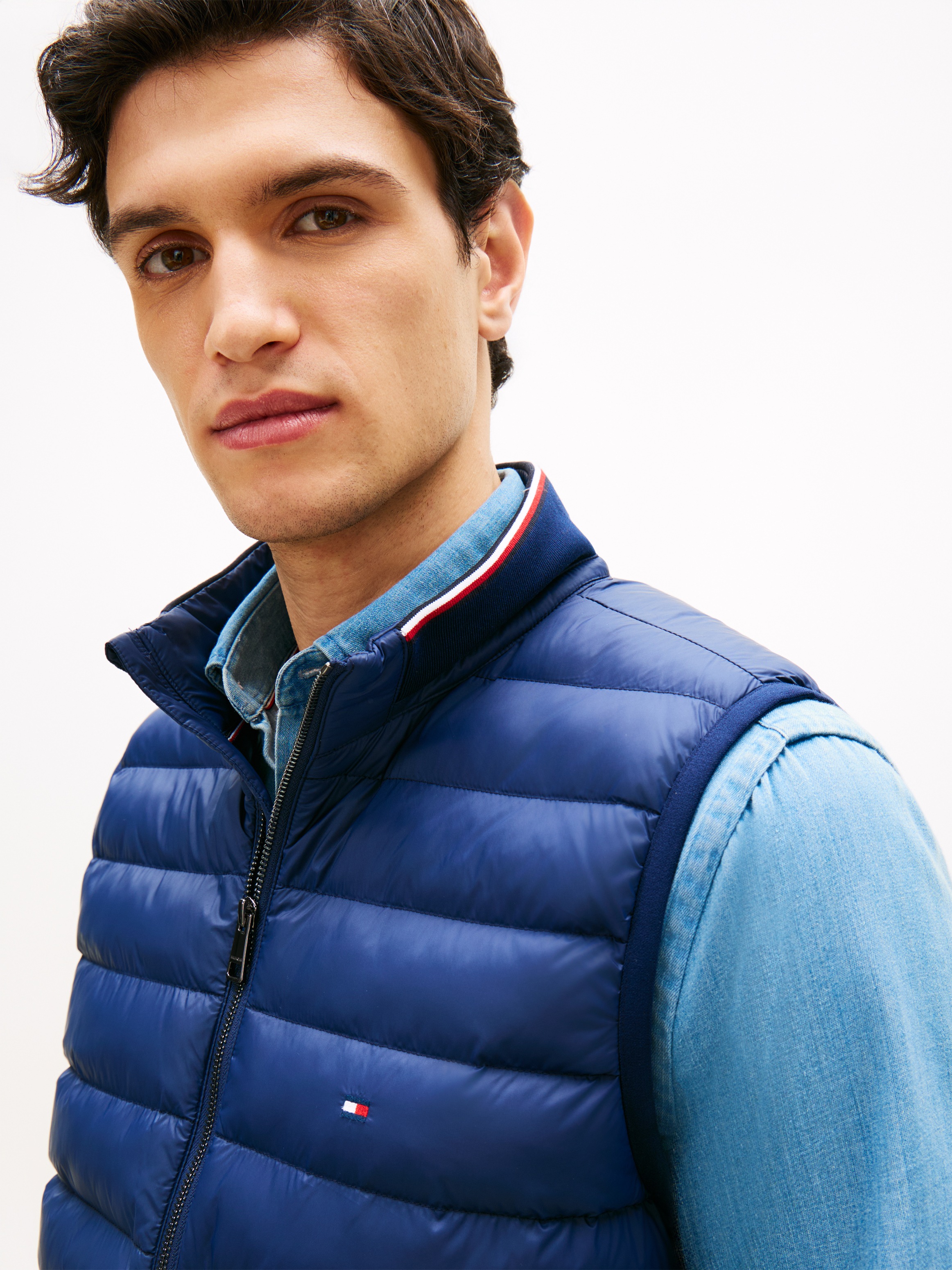 Tommy Hilfiger Gilet matelassé »MIX MEDIA« Stehkragen, 2-Wege-Reissverschluss