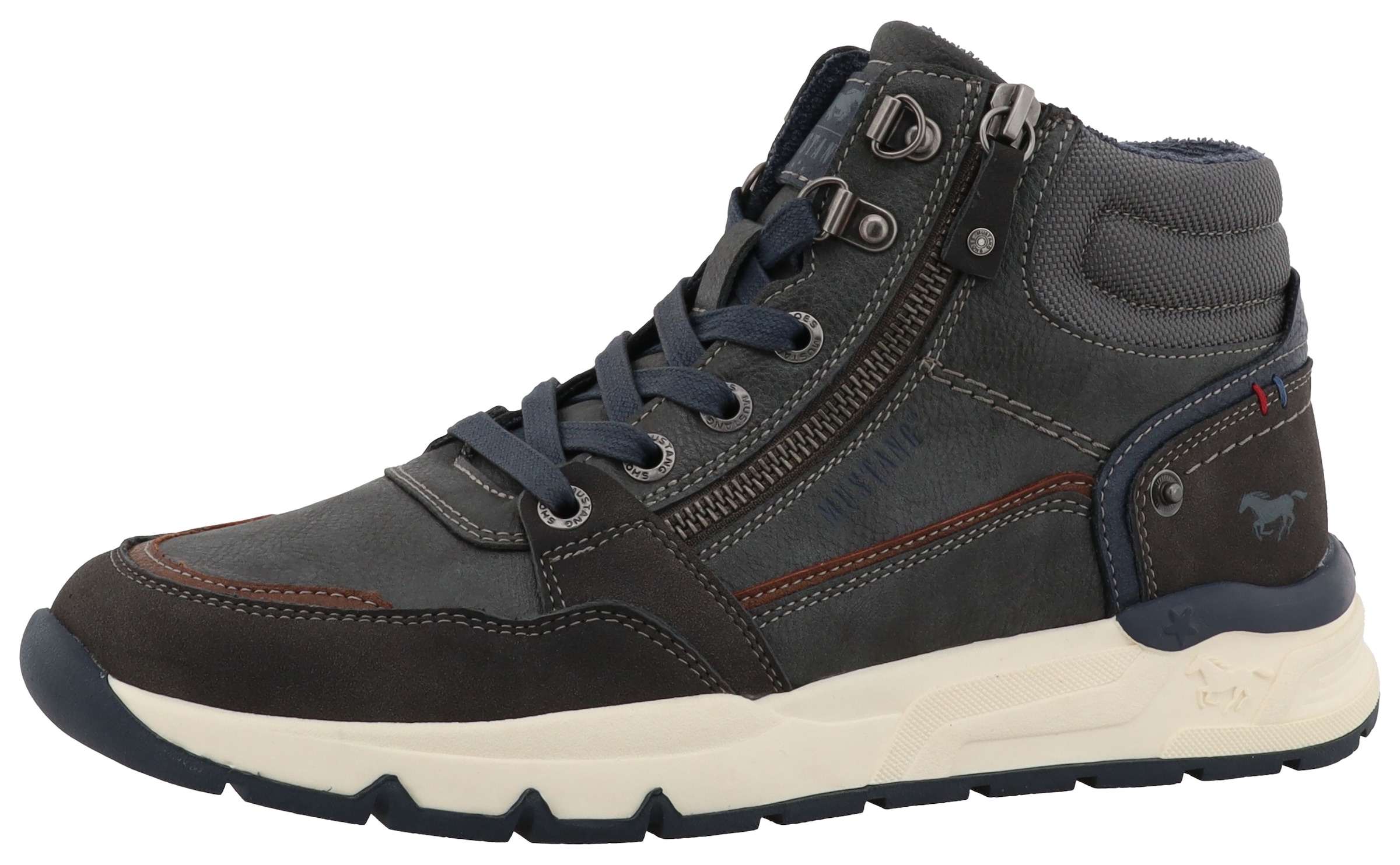 Mustang Shoes Sneakers »Mart«  baskets montantes, bottines à lacets avec fermeture éclair