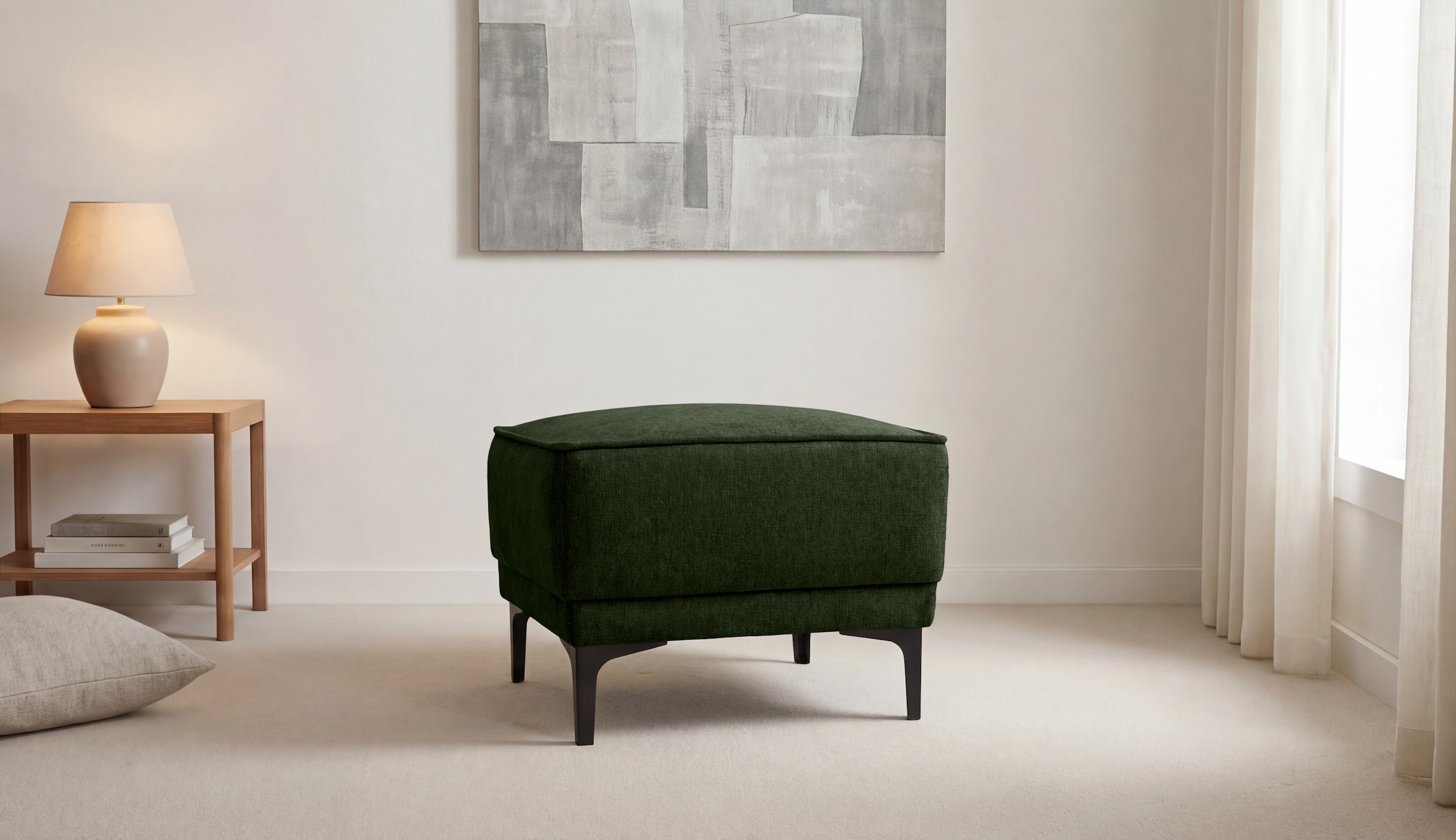 GOODproduct Tabouret »Oland Bouclé Polsterhocker« compatible avec la série OLAND