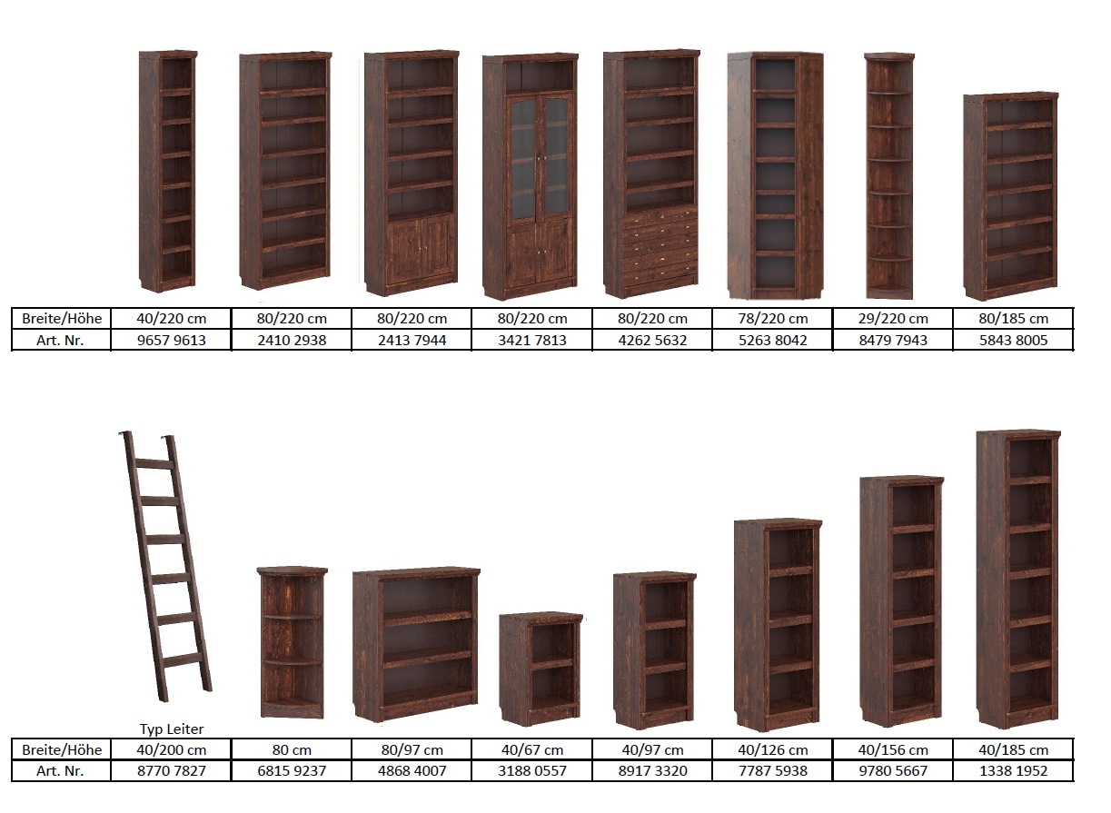 GOODproduct Bücherregal »Soeren Regal B/T/H: 80/29/185 cm, 6 Fächer« aus massiver Kiefer, FSC®-zertifiziert
