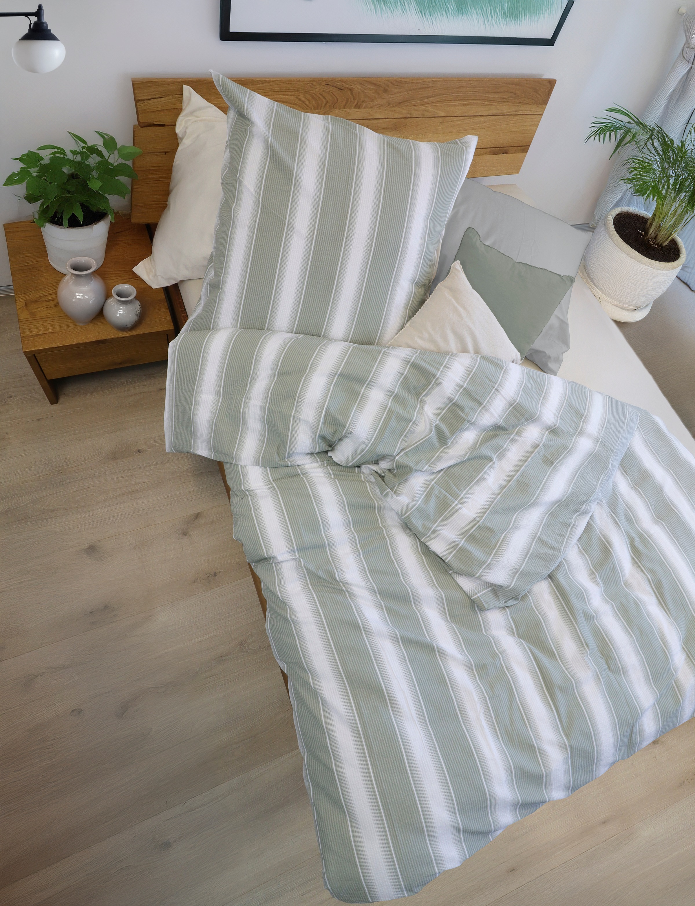 fleuresse Bettwäsche »Rio« Seersucker 100% Baumwolle, bügelfrei, atmungsaktiv, OEKO-TEX®