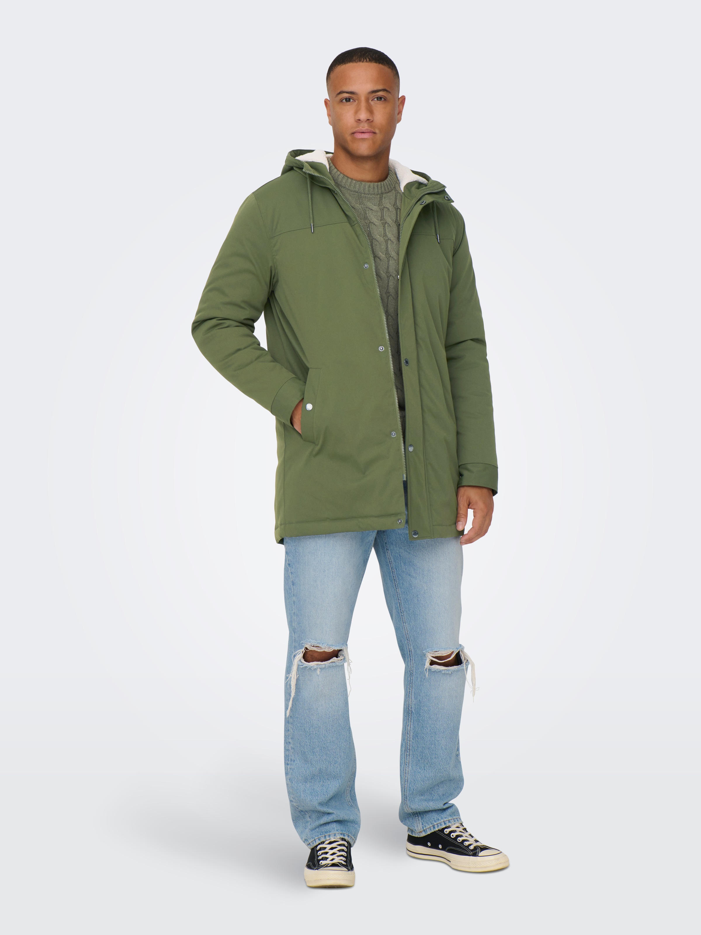 ONLY & SONS Parka »ONSALEXANDER LIFE PARKA OTW VD« avec capuche Polyester, coupe régulière