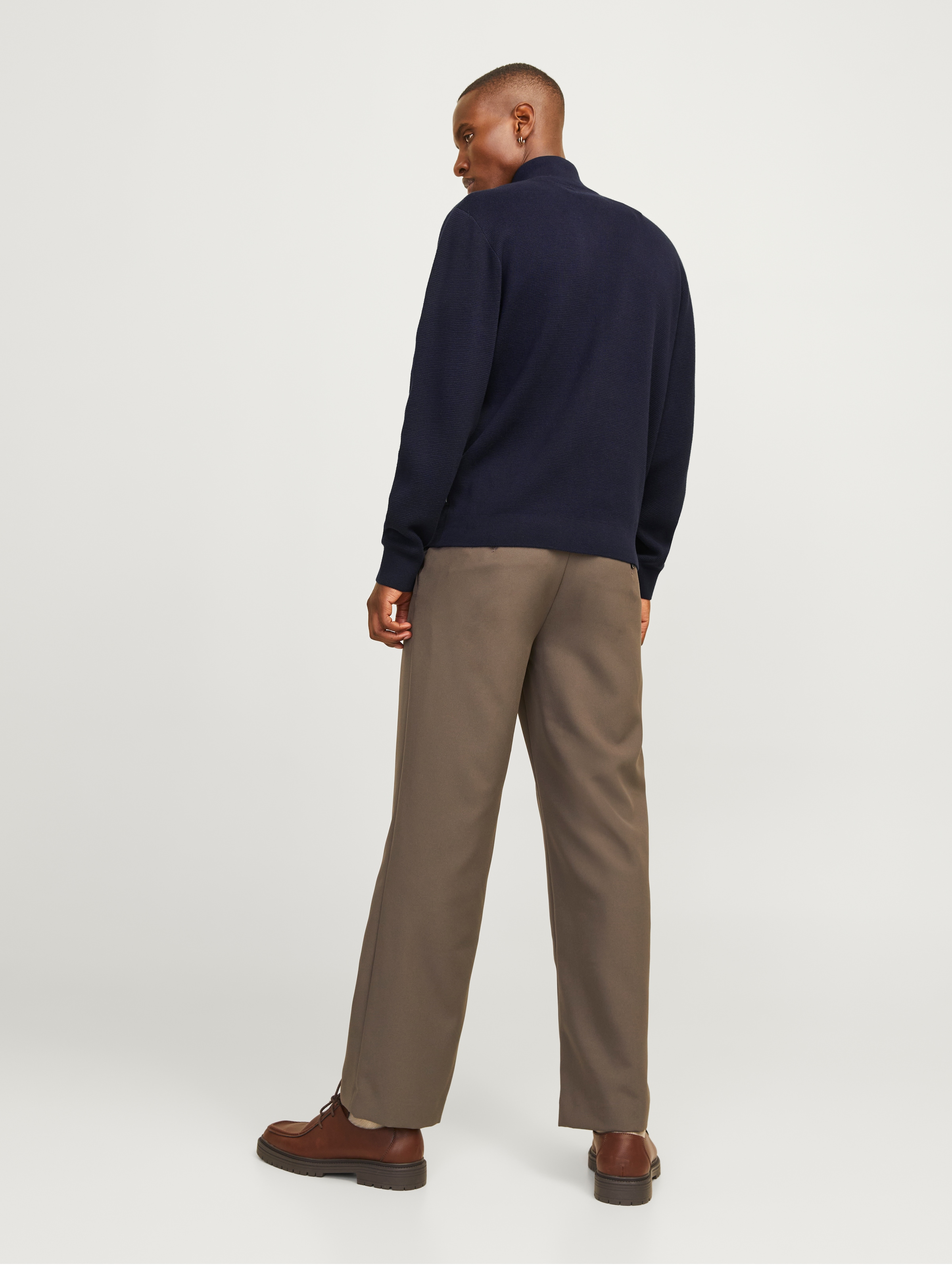 Jack & Jones Troyer »JPRBLAMILANO STITCH KNIT HALF ZIP SN«, mit kurzem Reissverschluss
