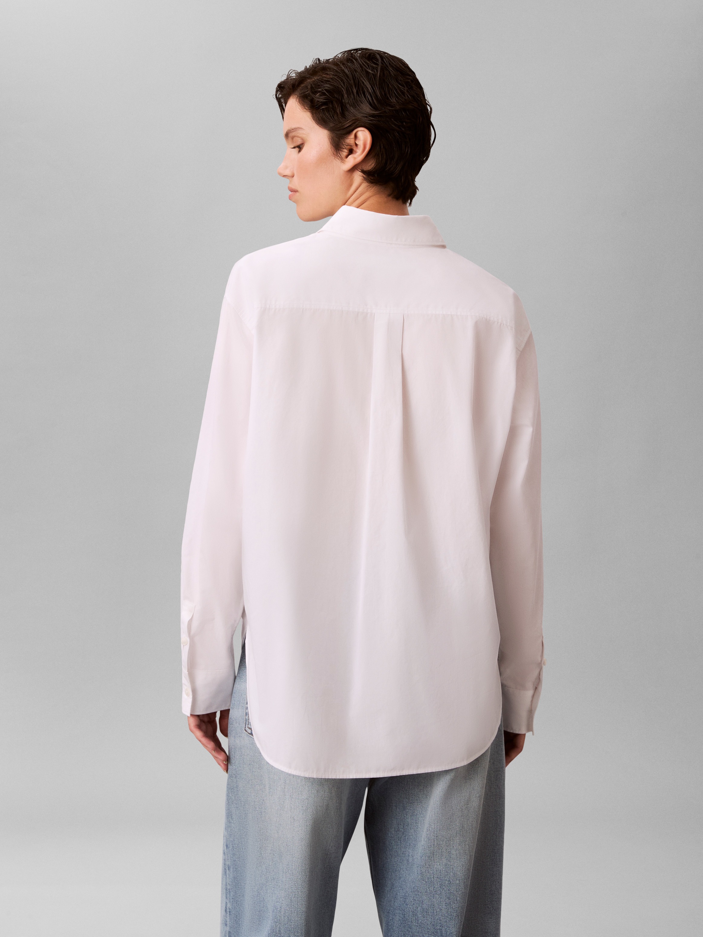 Calvin Klein Jeans Blouse chemise »COTTON POPLIN RELAXED SHIRT« Regular fit avec col chemise