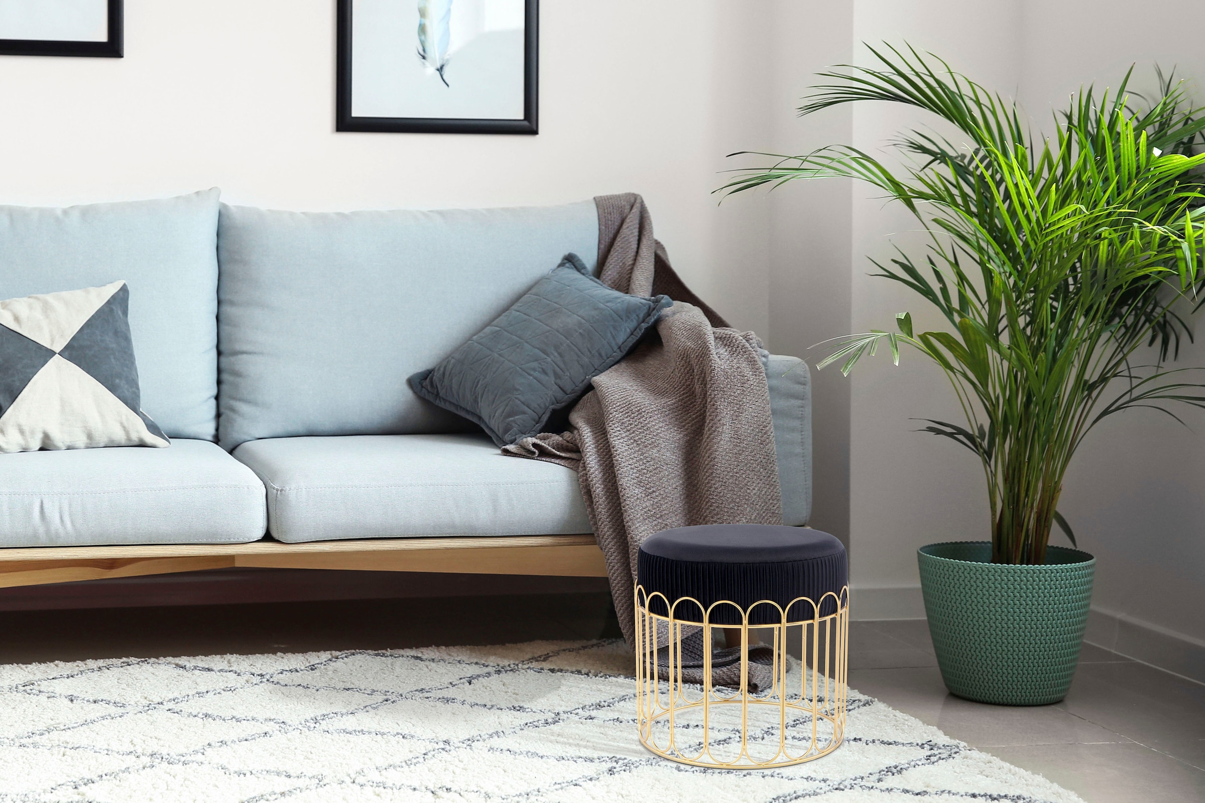 Kayoom Pouf »Hocker Cleopatra 425, Design-Hocker Sitzfläche weich gepolstert« 1 cuis tlg. samtweich, dekorativ, elegantes Design, edle Optik