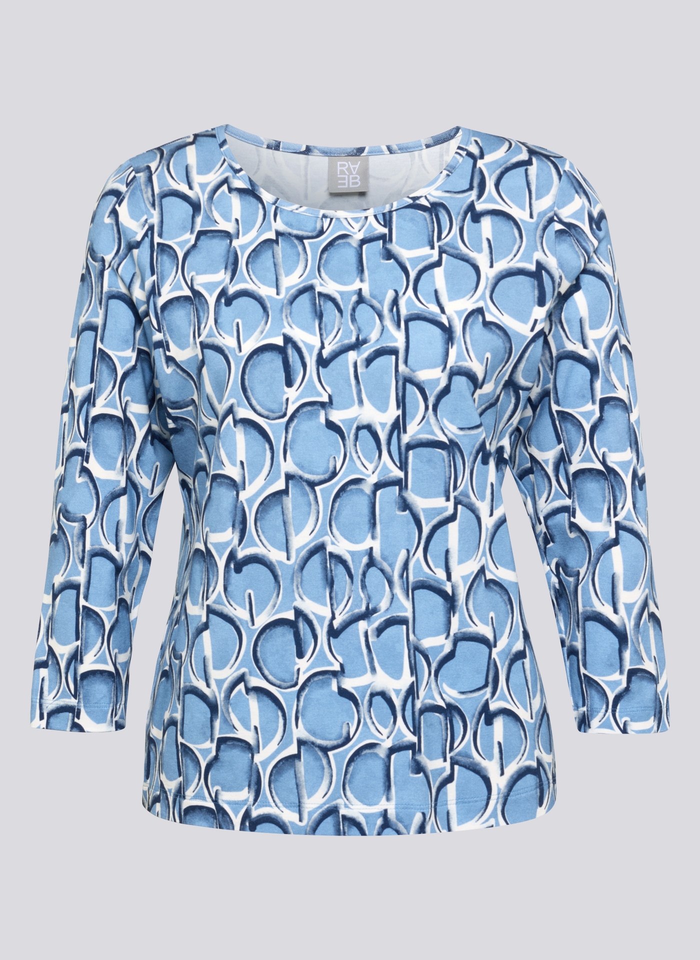 Rabe 3/4-Arm-Shirt mit grafischem Muster