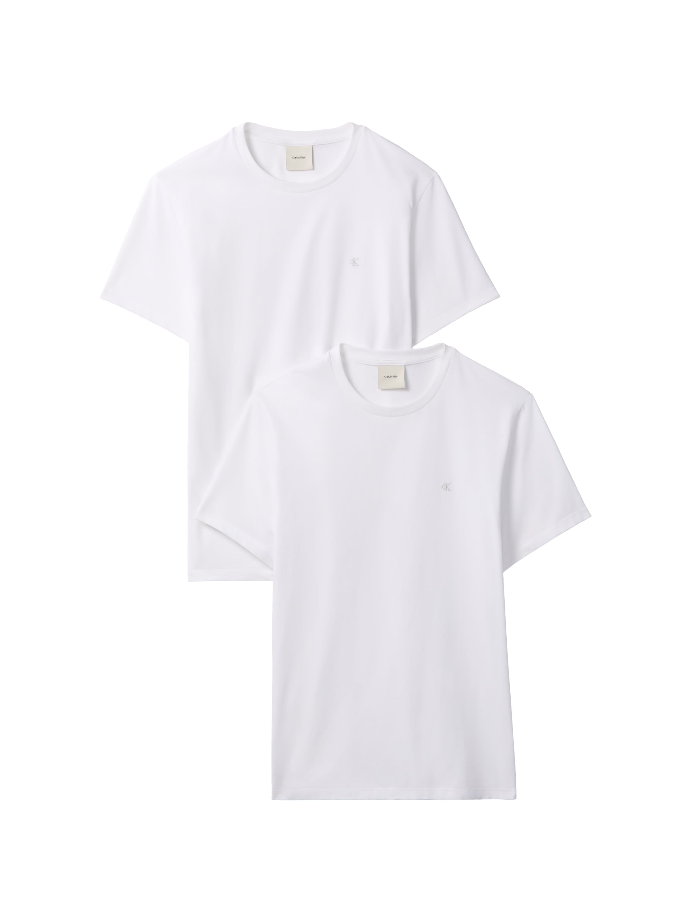 Calvin Klein T-shirt »2 Pack SS STRETCH COTTON SLIM TEE« Paquet, 2 col rond, coupe slim
