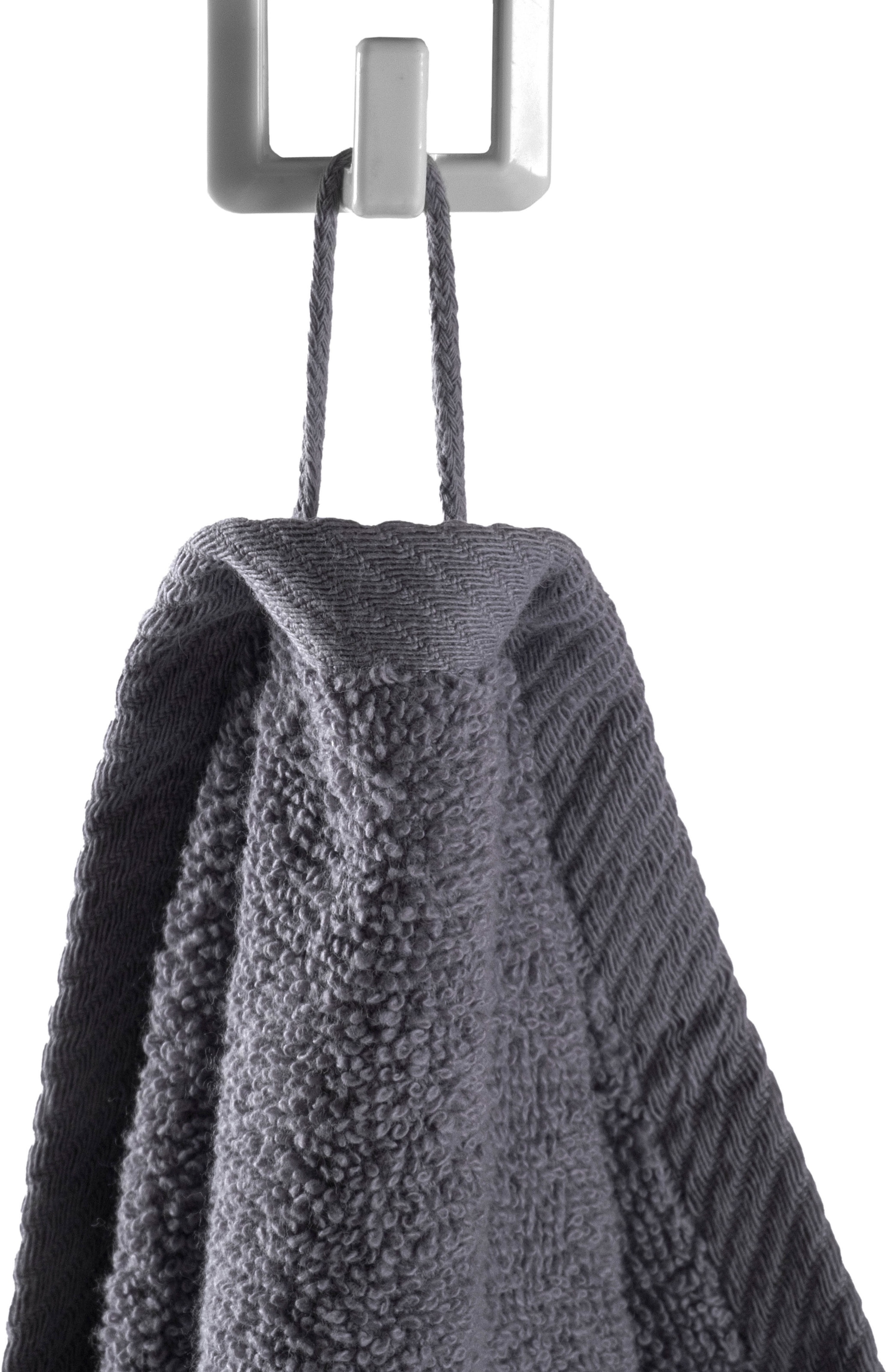 Bruno Banani Handtuch Set »Clement, Duschtücher, Handtücher, Seiftücher« Set mit dezent glänzender Streifenbordüre, einfarbig, aus 100% Baumwolle