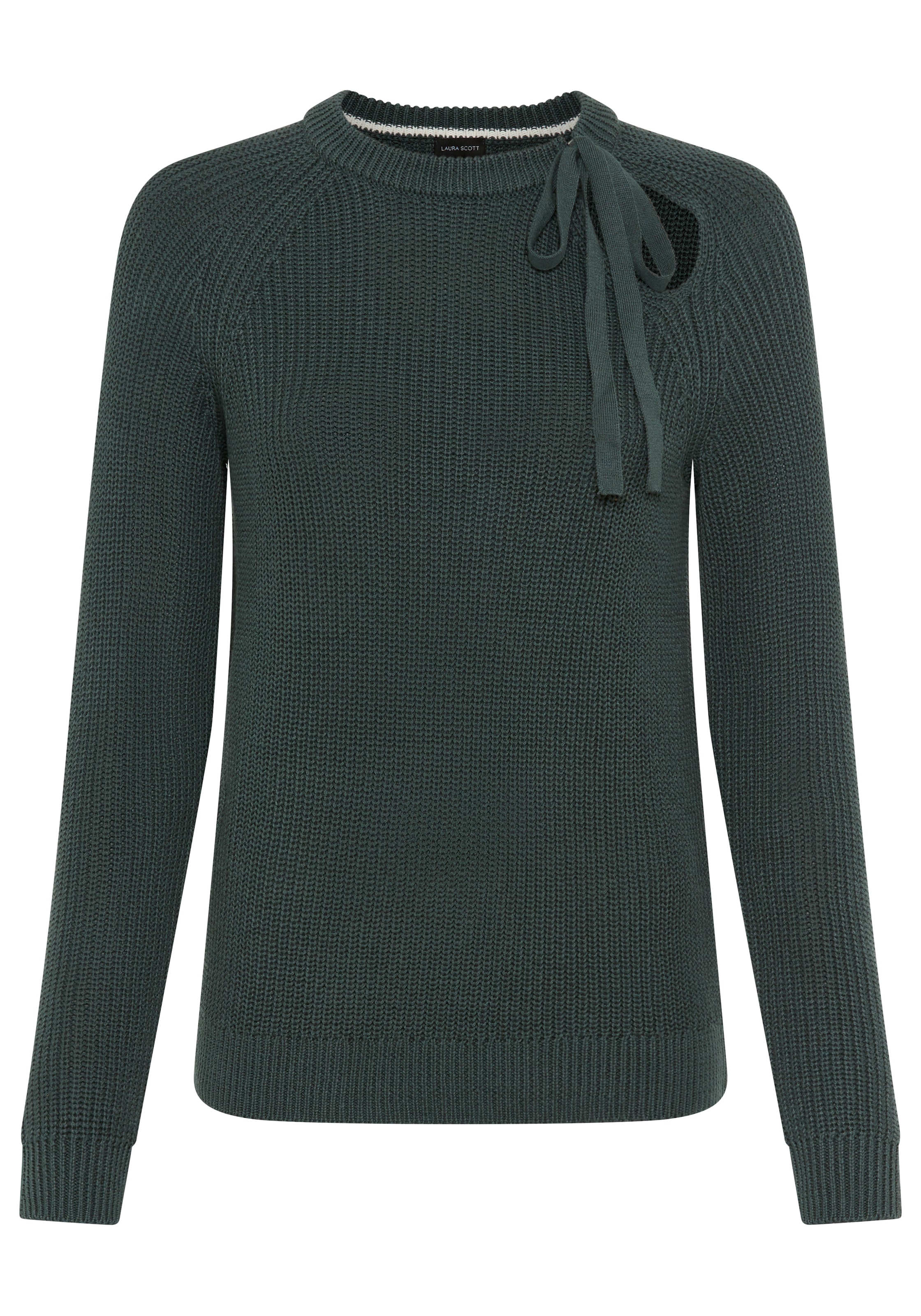Laura Scott Strickpullover Übergangspullover mit Schleifendetail und Cut Out - NEUE KOLLEKTION