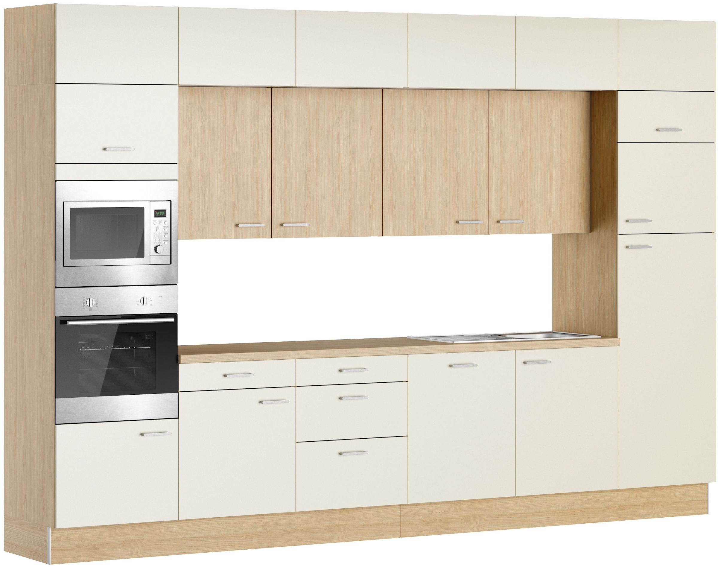 KOCHSTATION Kitchenette »KS-Lucy« Breite 360 cm, Soft-Close, inkl. Zubehör, wahlweise mit E-Geräten