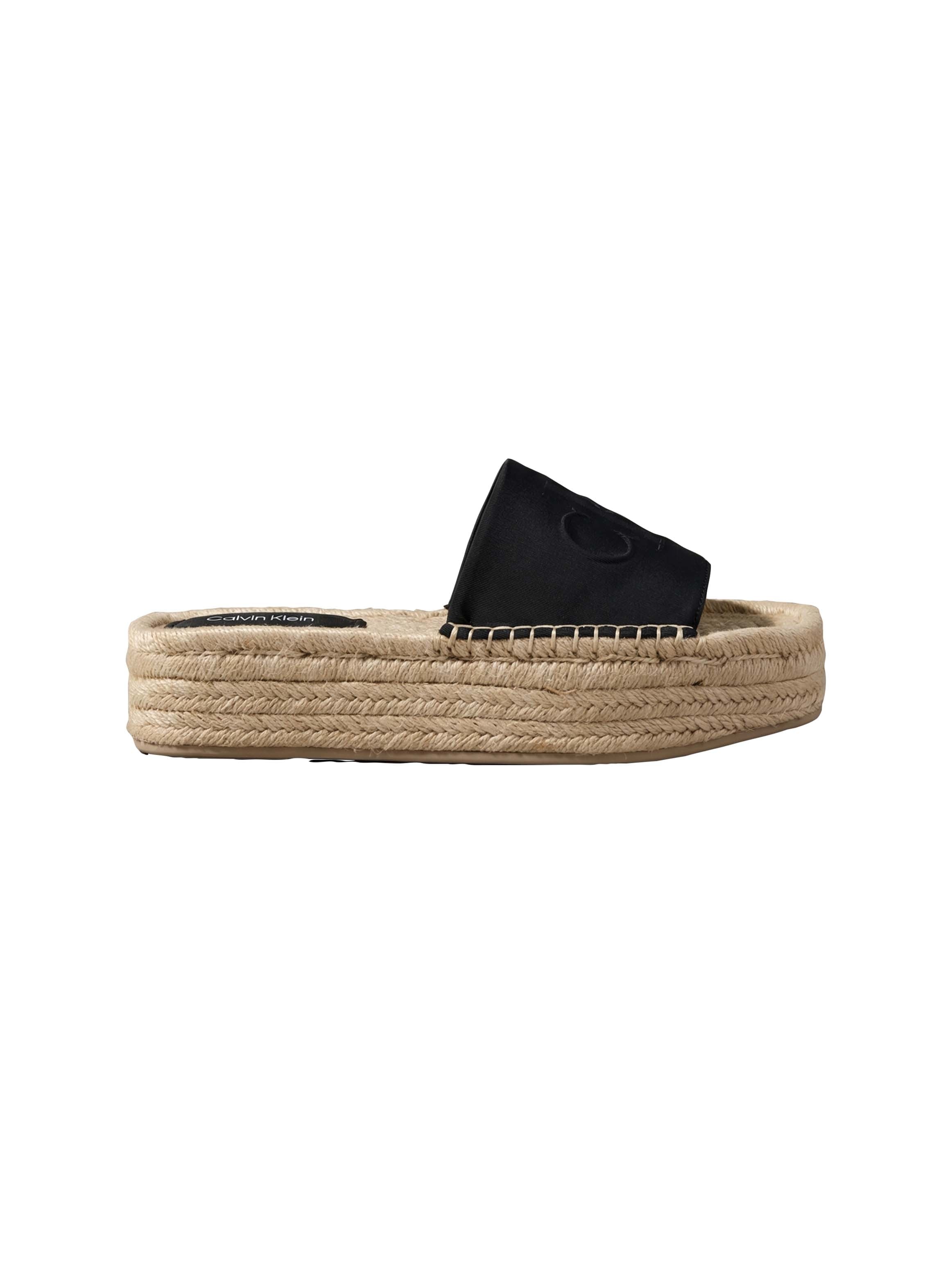 Calvin Klein Pantolette »FLATF ESPA NEOP MG«  Sommerschuh, Strandschuh mit Plateau, schmale Form
