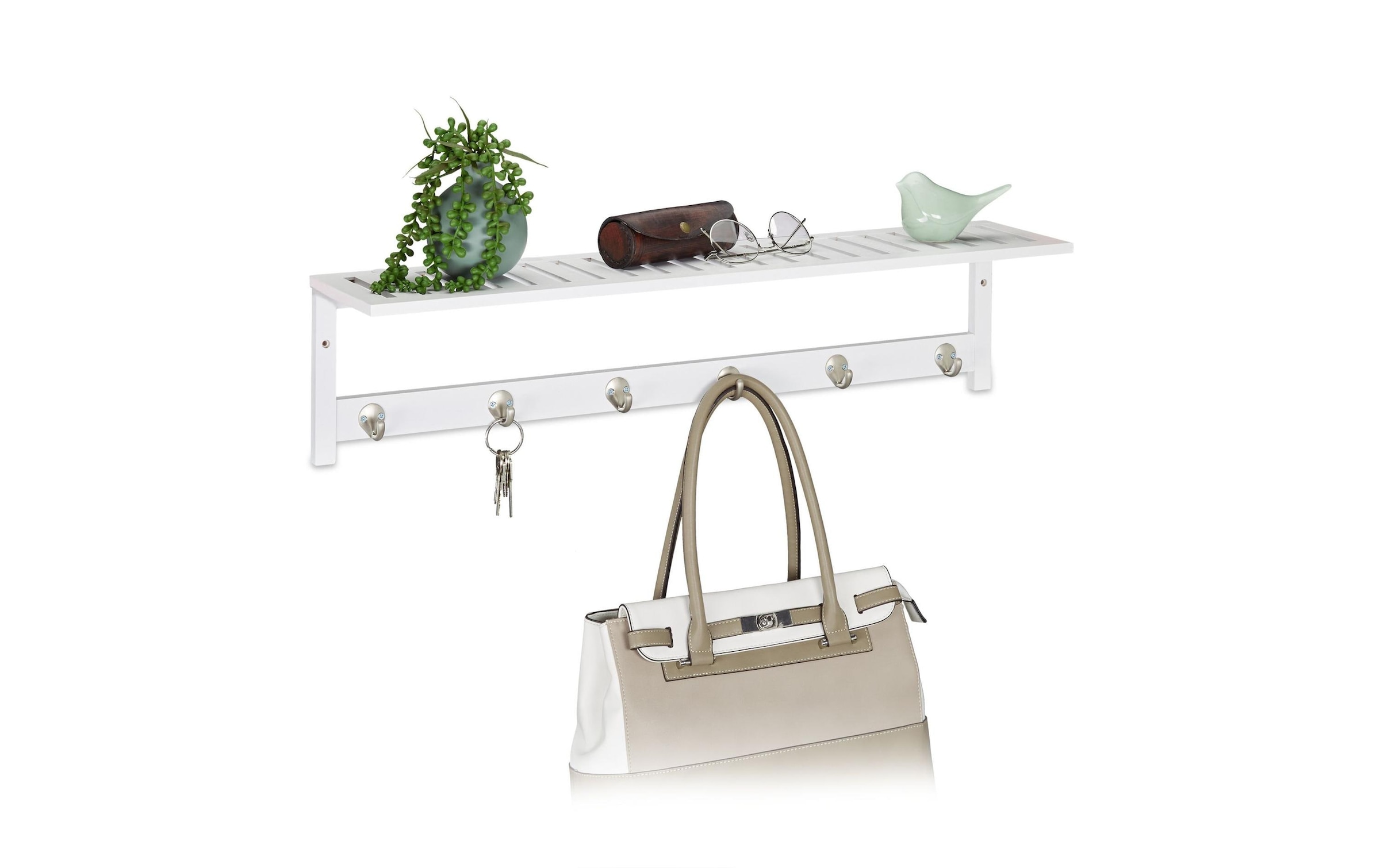 relaxdays Barre de penderie »Garderobenleiste mit Abla«