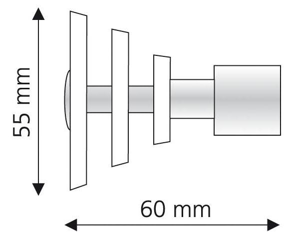 Liedeco Gardinenstangen-Endstück »Luna« für Gardinenstangen Ø 16 mm