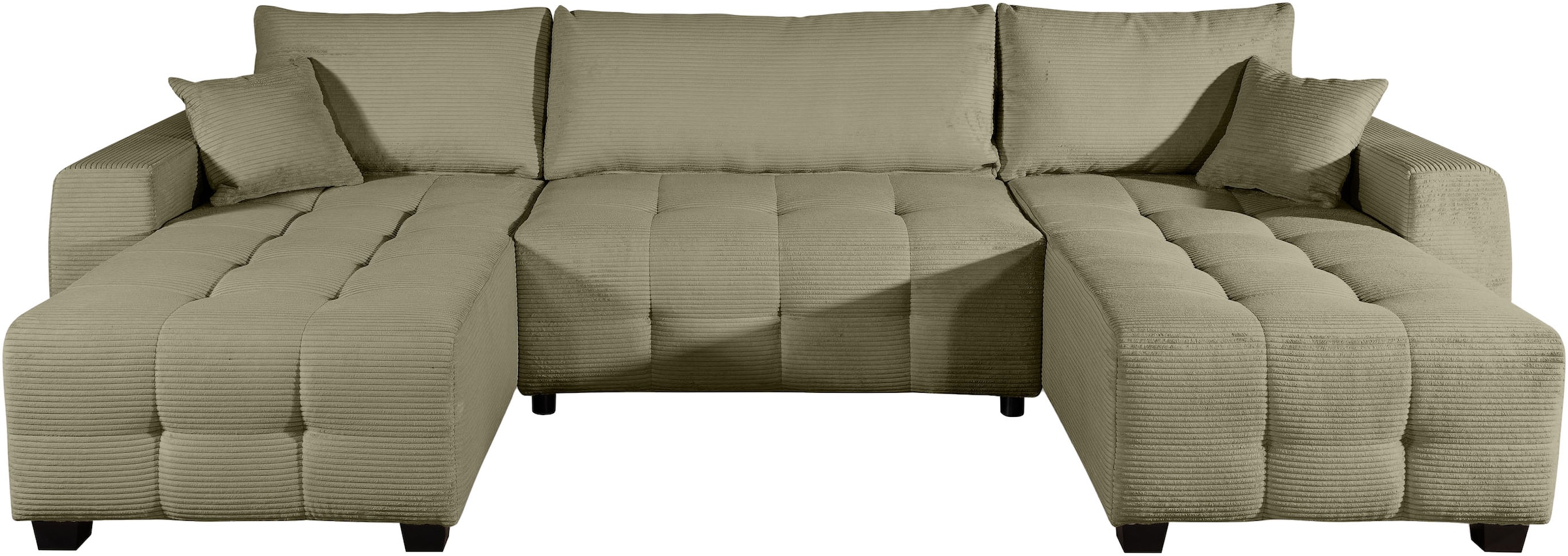 GOODproduct Wohnlandschaft »Bella U-Form, B: 314 cm, inkl. Schlaffunktion, auch in Cord« inkl. Bettkasten, Bonellfederkern, extra grosse Liegefläche: 269x135cm