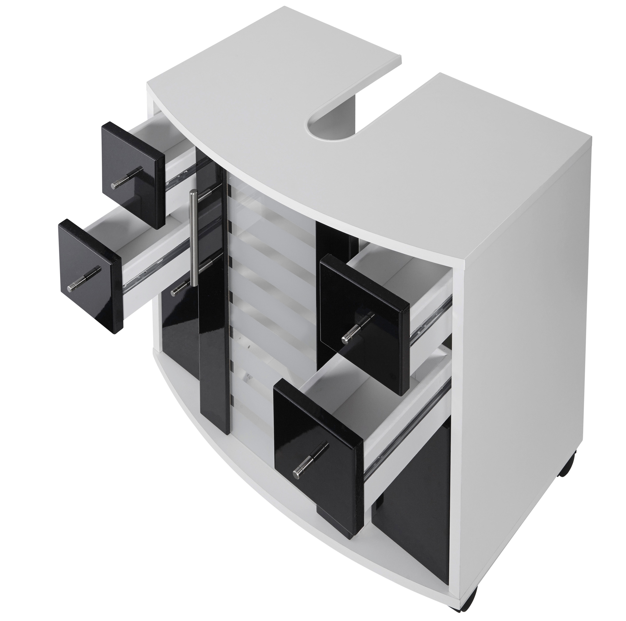 welltime Waschbeckenunterschrank »Jaca« Breite 60 cm, mit hochglänzenden Fronten
