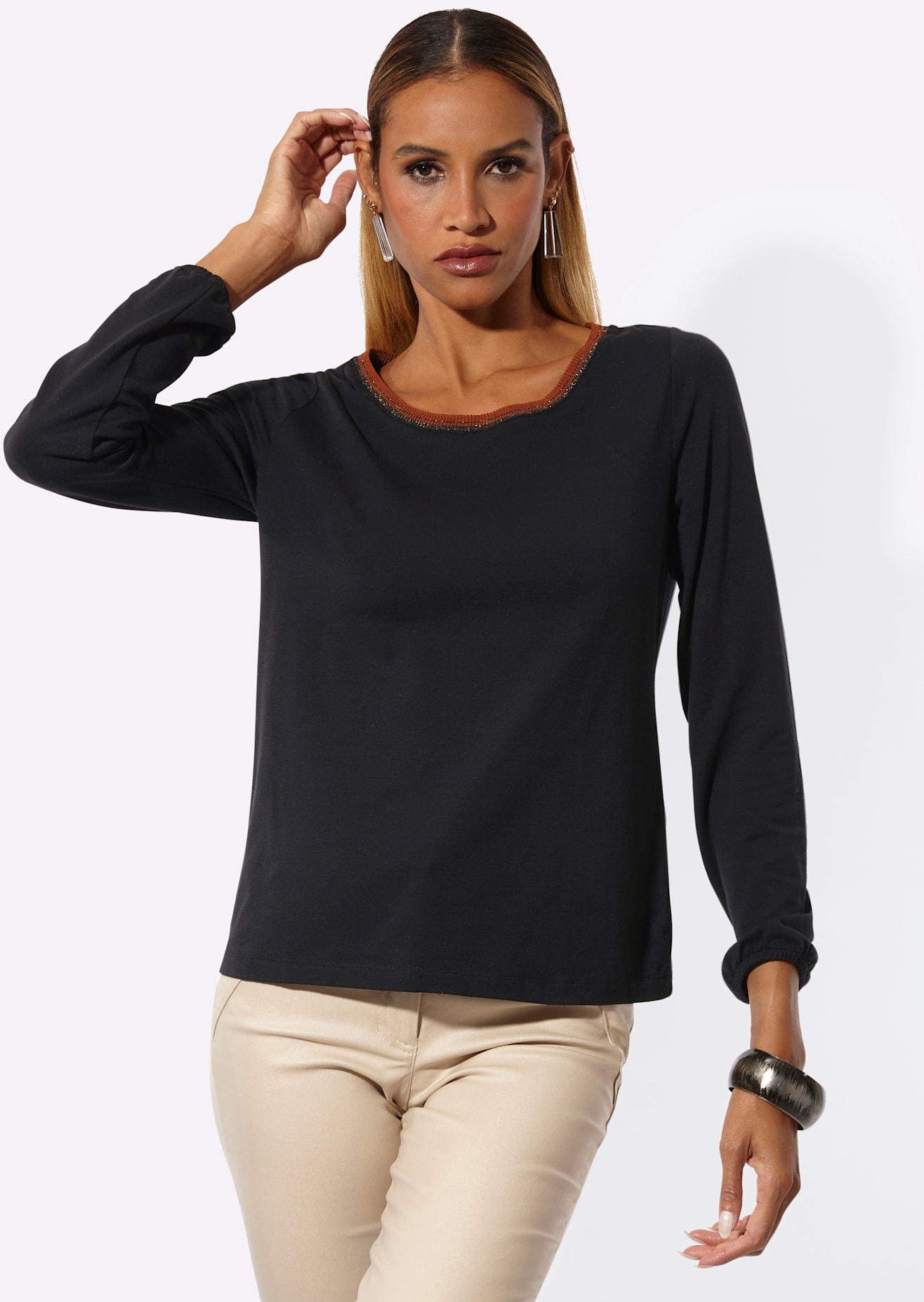 creation L T-shirt à manches longues »Modal-Shirt« 1