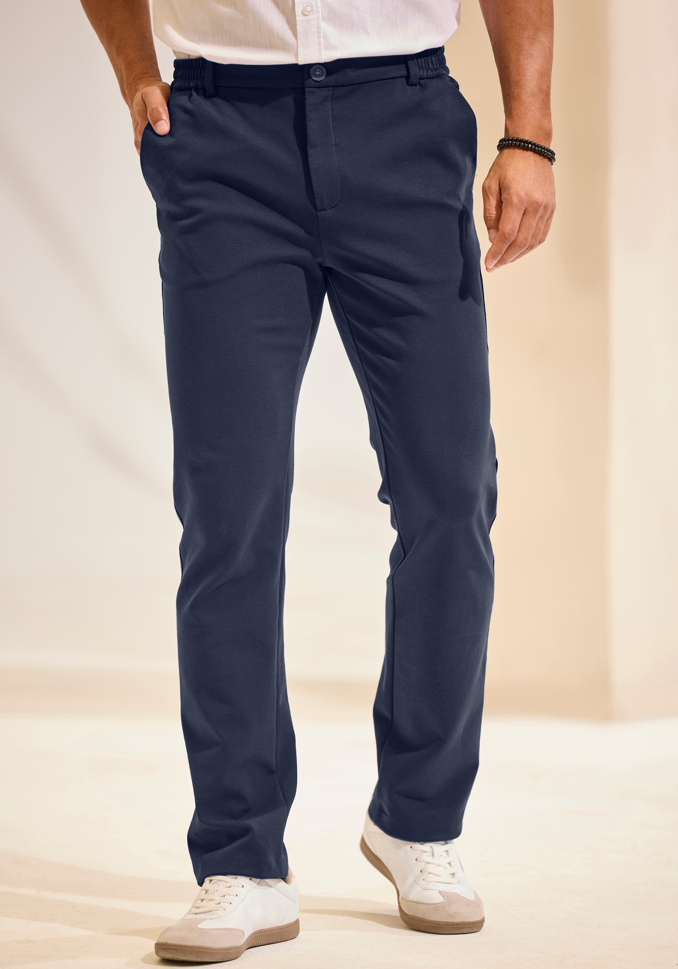 H.I.S Chemise à manches courtes », sommerliches Strukturhemd« coupe régulière, chemise col montant avec poche poitrine, coton pur