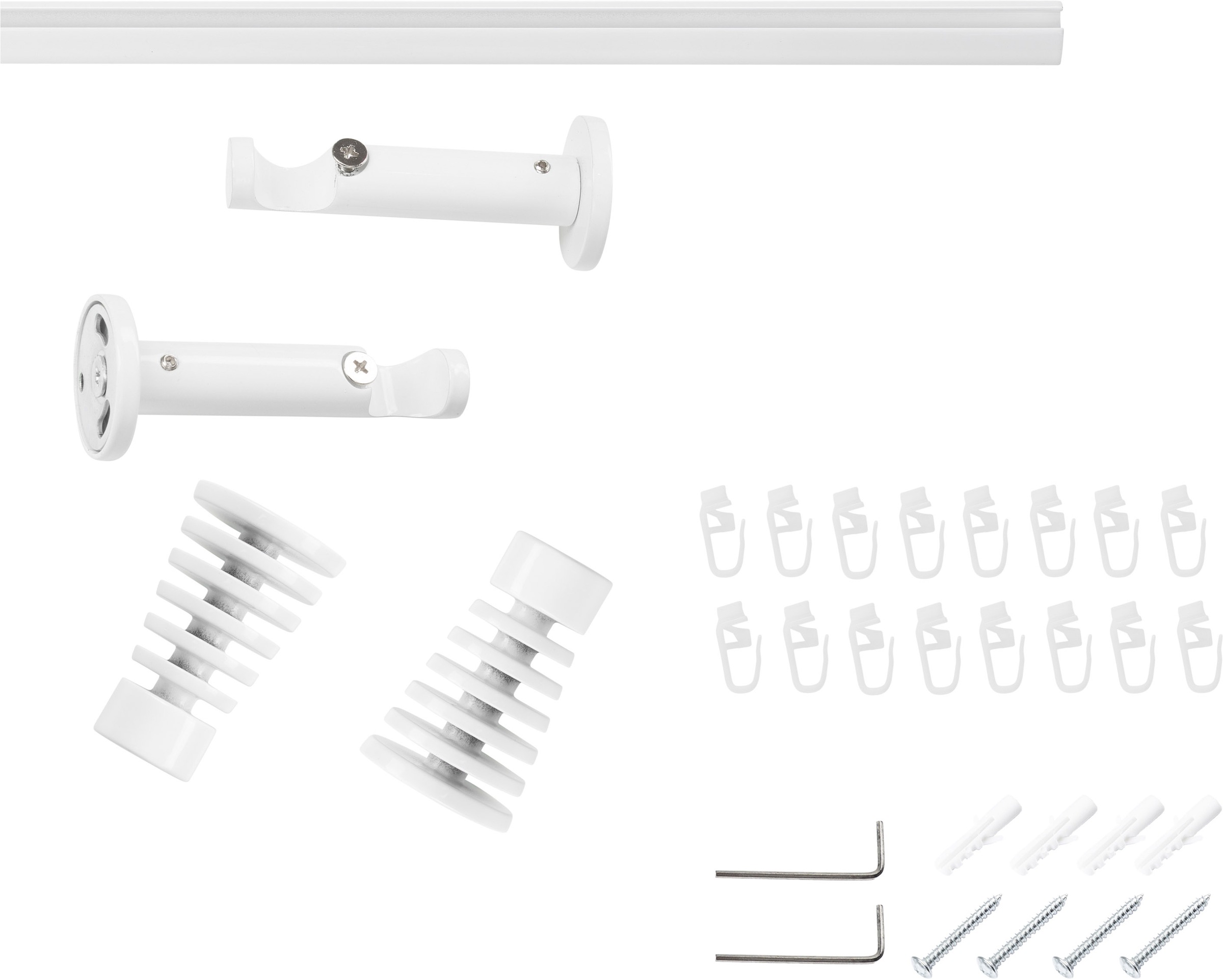 SN DECO GROUP Tringle à rideaux Ø 19 mm 1 course-läufig Fixmass;kürzbar