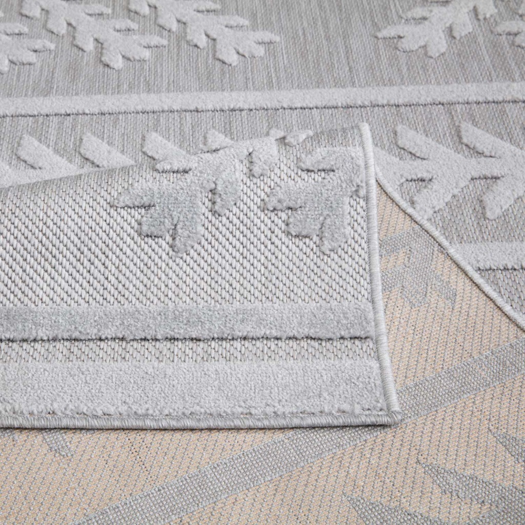 Carpet City Teppich »In-& Outdoorteppich Santorini 411, 3D-Effekt, Boho-Optik« rechteckig 5 mm Höhe Wetterfest & UV-beständig für Terrasse, Balkon, Küche, Flur