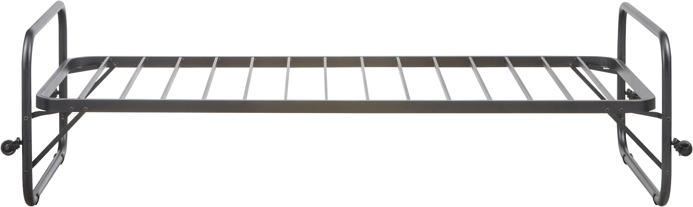 WOOOD Bettgestell »Lucy Metallrahmen pulverbeschichtet zusammenklappbar, 206 x 96 x 57 cm« Eingeklappt 30 cm hoch, Tragkraft 150 kg, Matratzenmass 90x200 cm