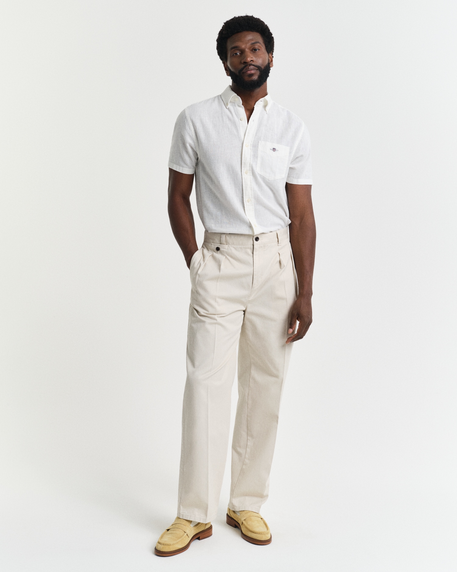 Gant Chemise à manches courtes »REG COTTON LINEN SS SHIRT«