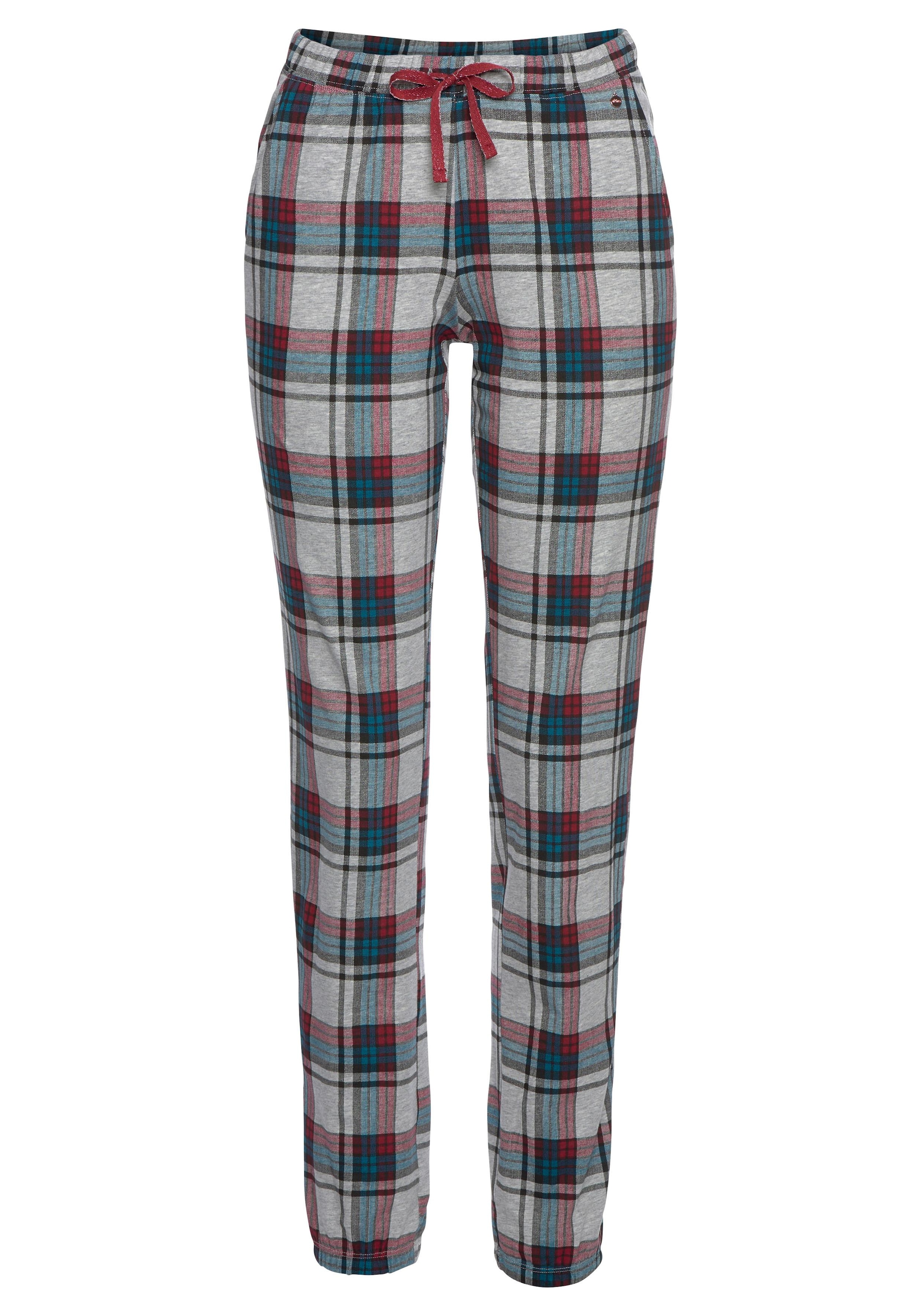 s.Oliver Pantalon de nuit  mit Allover-Muster und kontrastfarbener Kordel