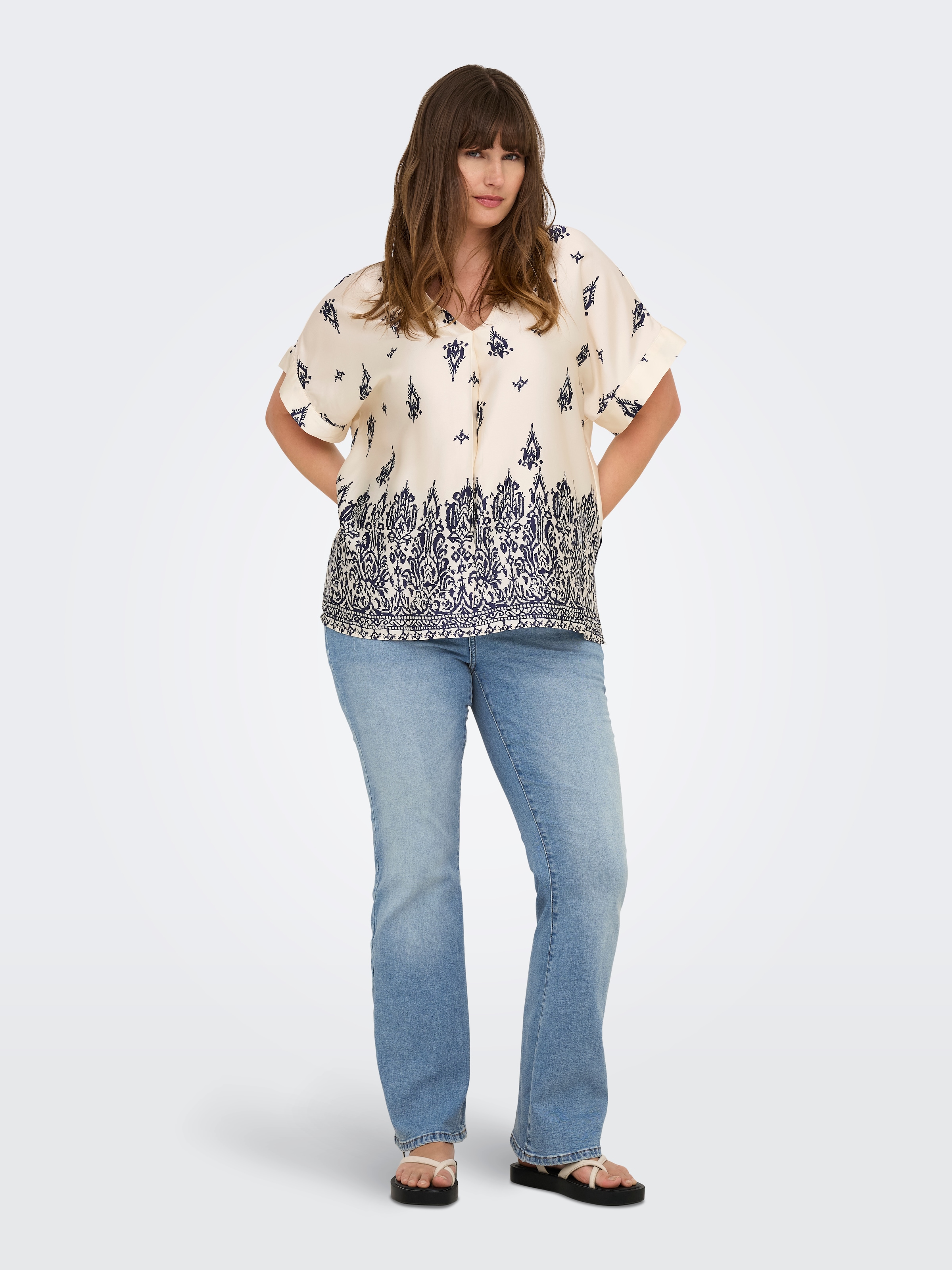 ONLY CARMAKOMA Bootcut-Jeans »CARSALLY HW SK FLARED DNM BJ759«