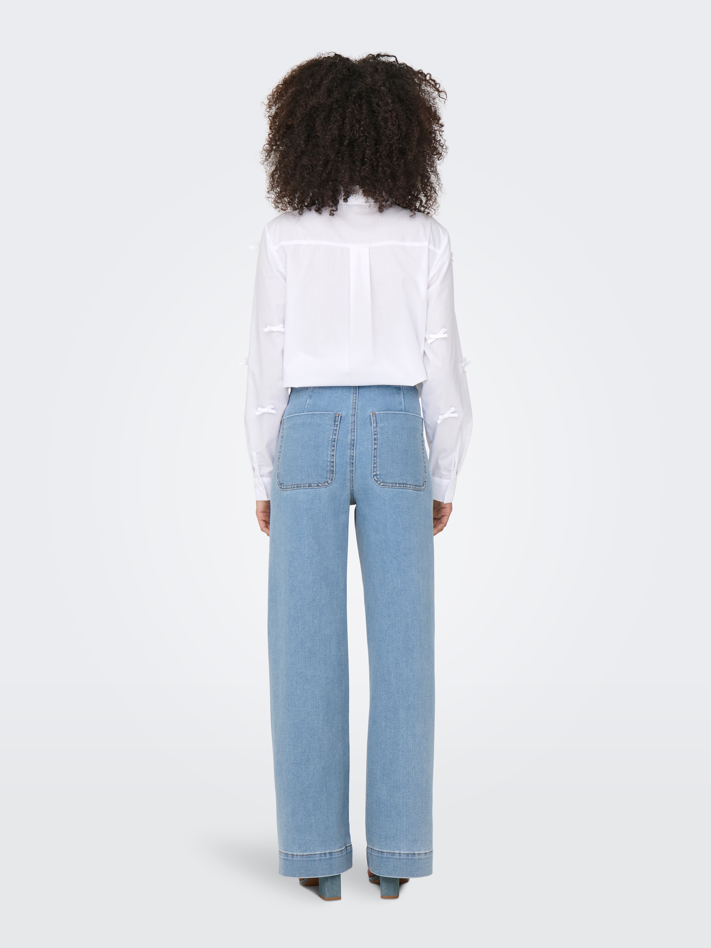 ONLY Jeans taille haute »ONLMADELINE HW WD POCKET DNM GUA221 NOOS«