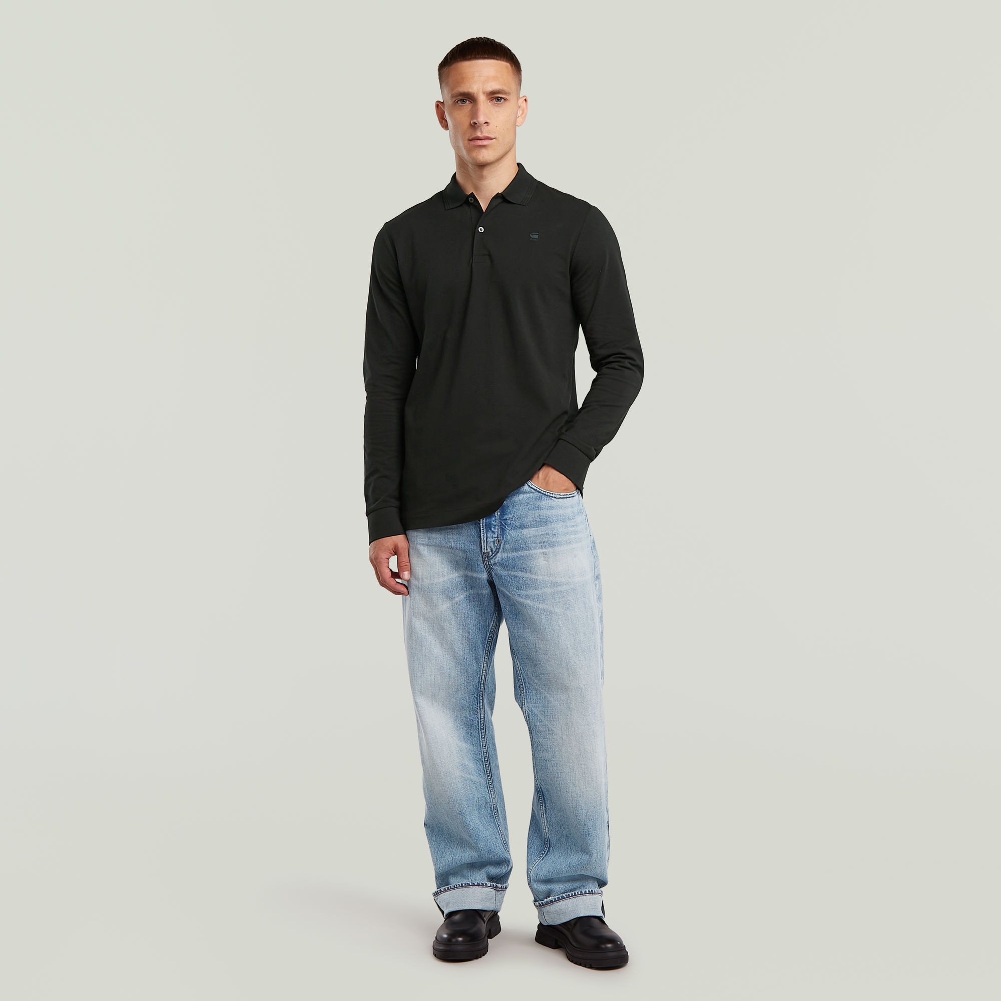 G-STAR Polo »Dunda Slim Polo« manches longues, avec logo