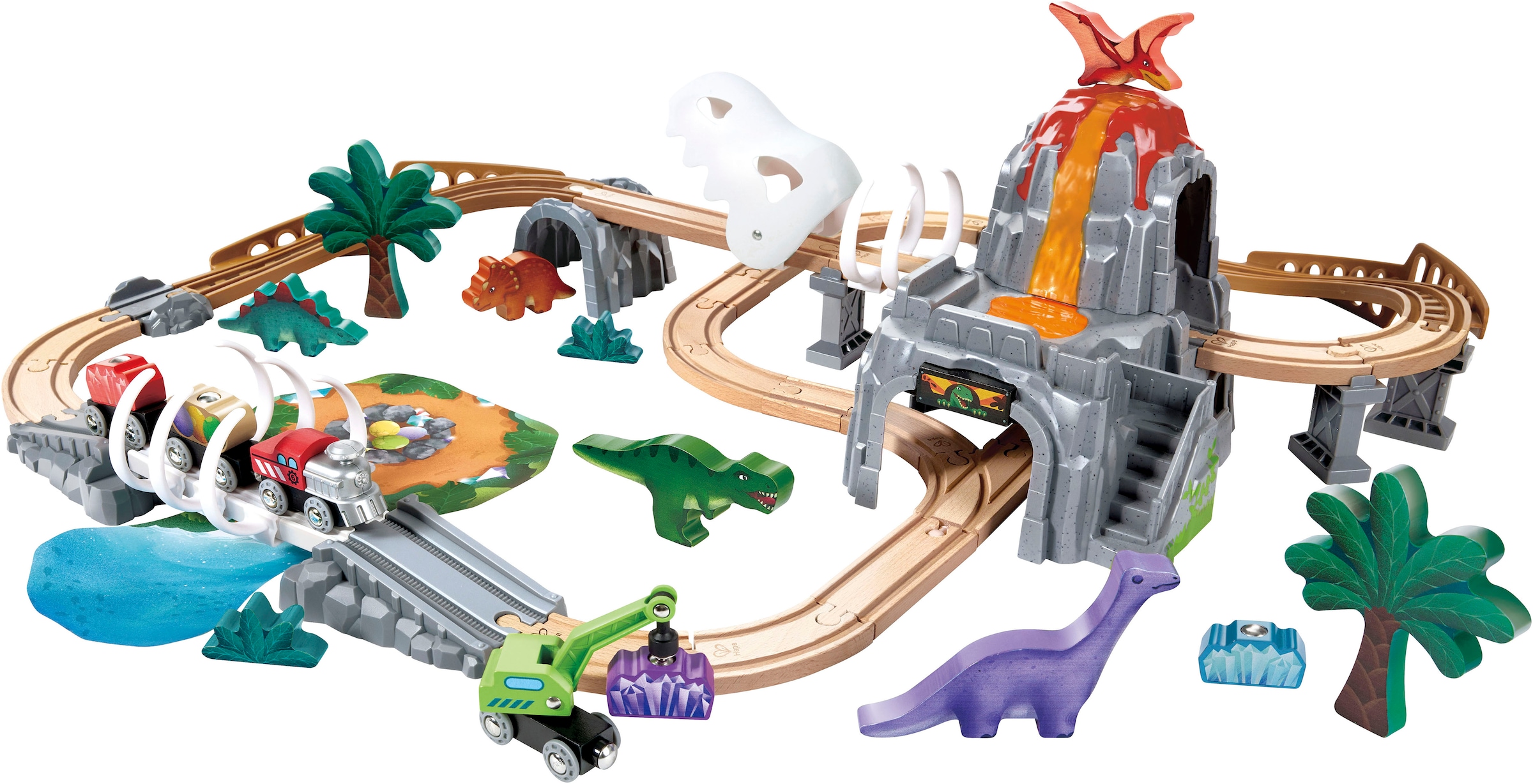 Hape Train jouet »Dino-Eisenbahn-Abenteuer« mit Licht- und Soundfuntkion