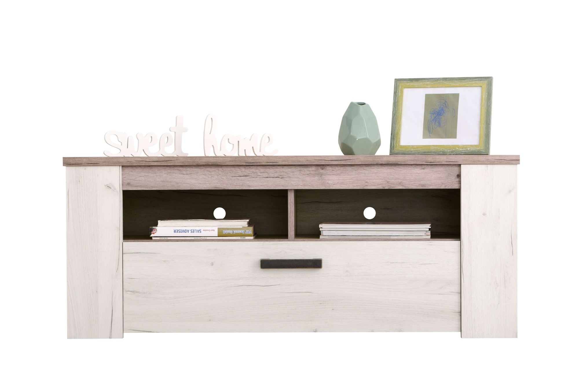Home affaire Table basse »Kent TV-Sideoard 120 cm, mit zwei geschlossenen Fächern« meuble TV avec beaucoup d’espace, pour téléviseurs modernes dans tout salon