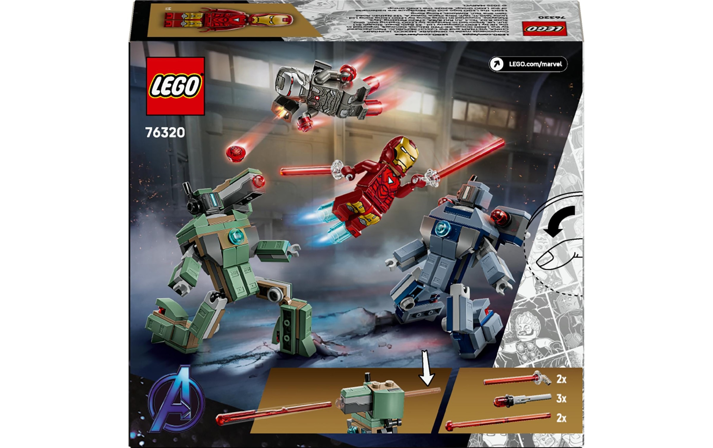 LEGO® Spielbausteine »LEGO® Marvel Iron Man and War Machine vs. Hammer-Drohnen 76320«