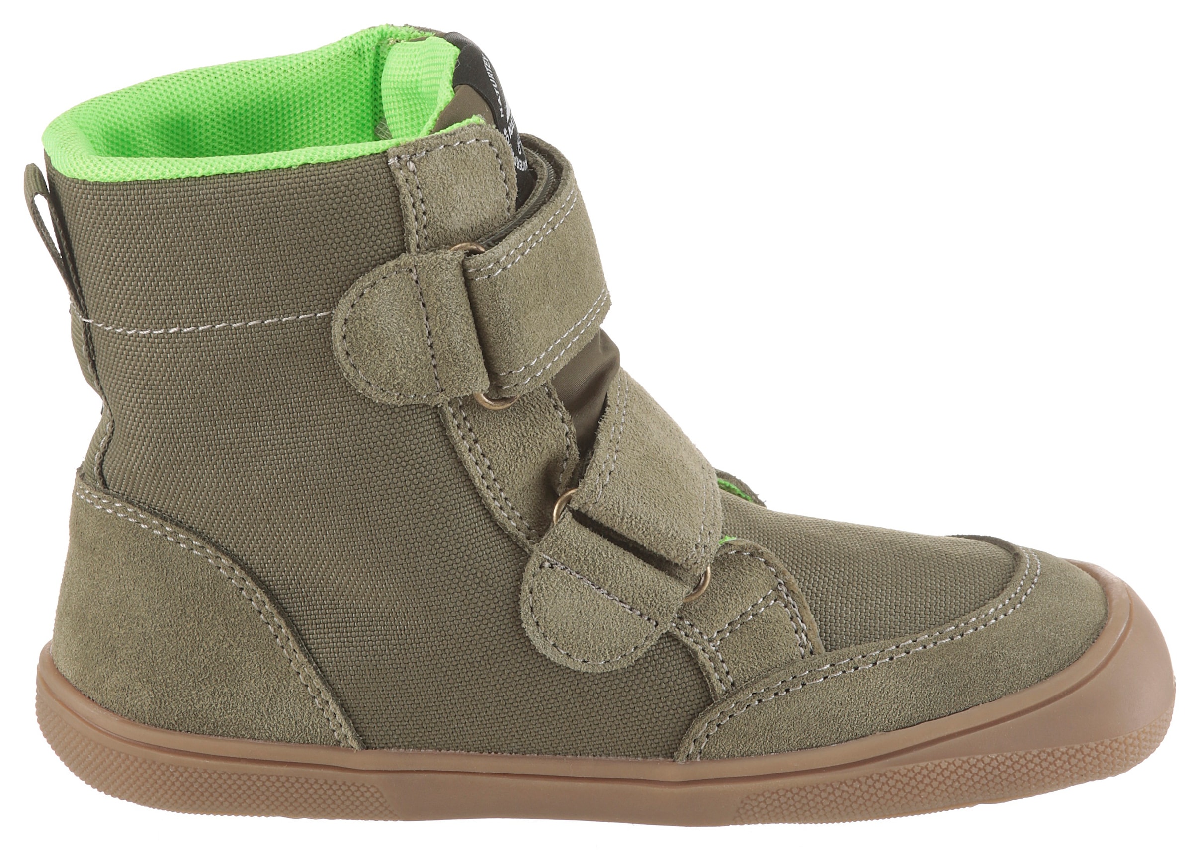 Naturino Bottes d'hiver »BAREFOOT KODDAS VL«  Bottes à scratch avec doublure en laine, gabarit de taille à télécharger