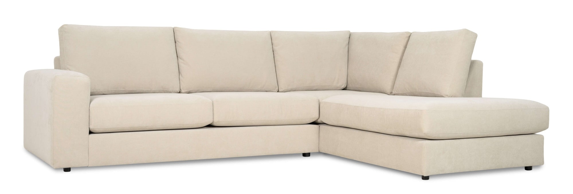GOODproduct Canapé d'angle »Nivette, weiches Chenille« Breite 292 cm, L-Form, bodentief, mit Wellenunterfederung