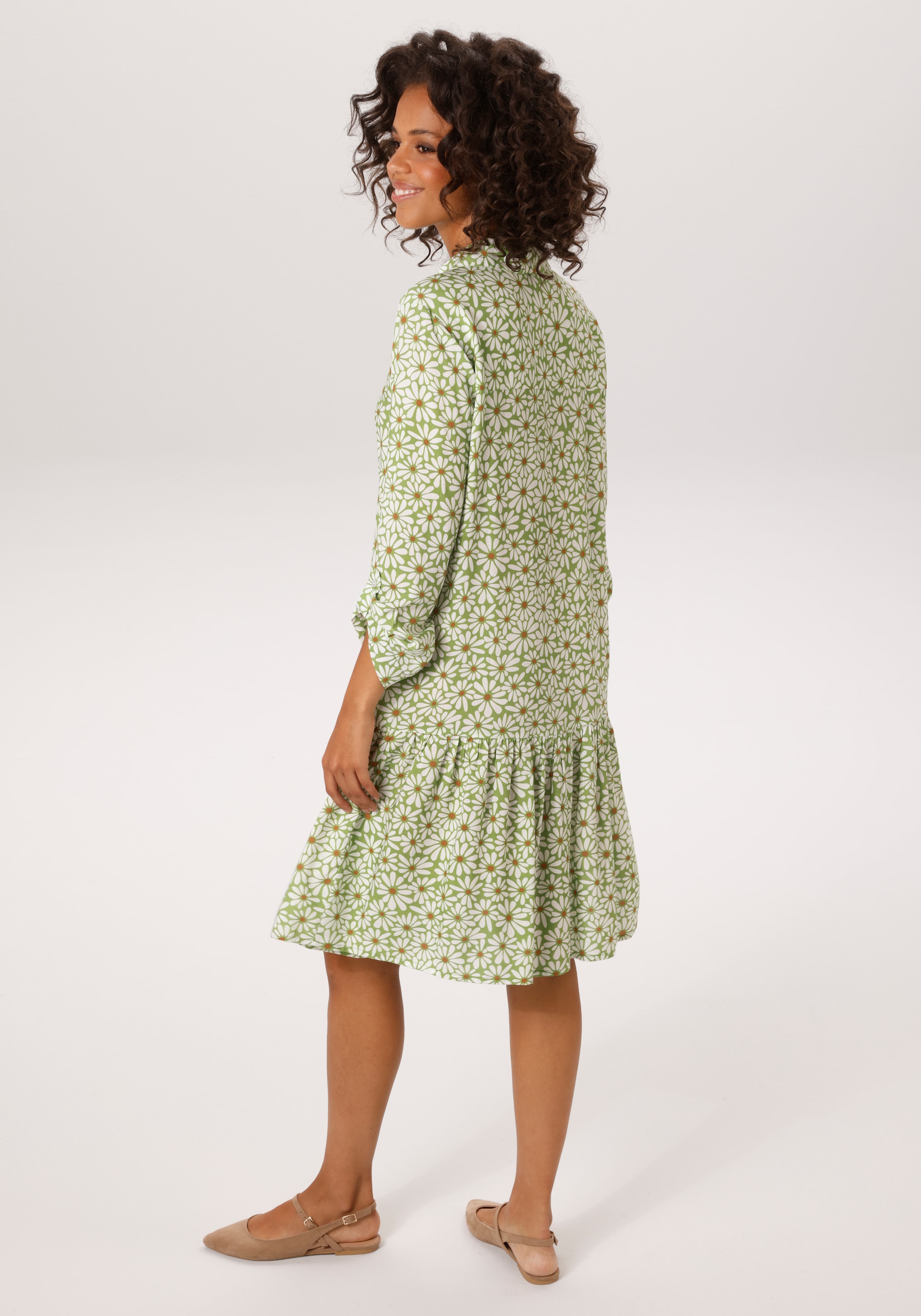 Aniston CASUAL Robe chemisier mit grafischen Blüten bedruckt - NEUE KOLLEKTION