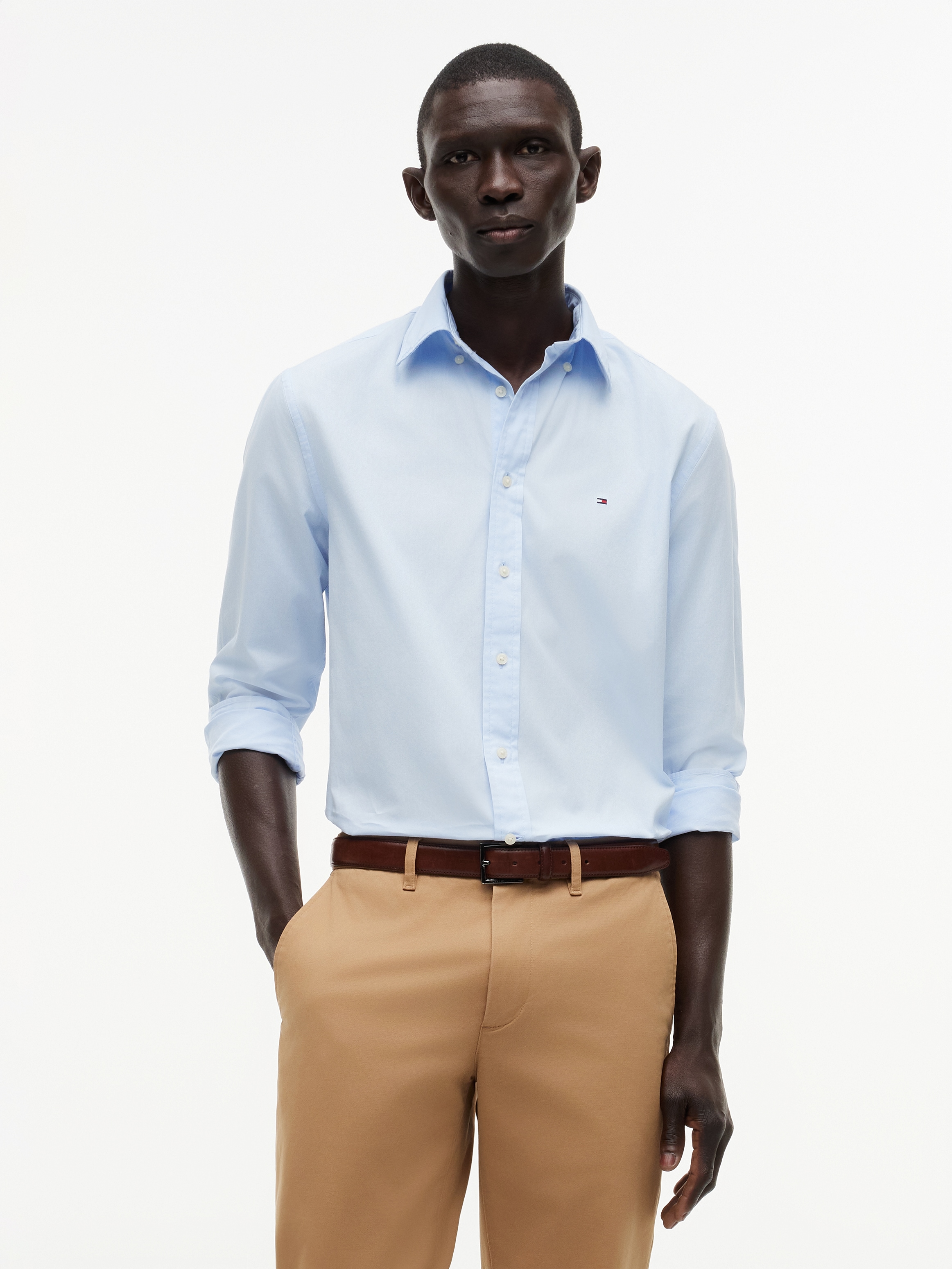 Tommy Hilfiger Langarmhemd »CORE FLEX POPLIN SOLID Regular Fit SHIRT« Regular Fit Flex Cotton
