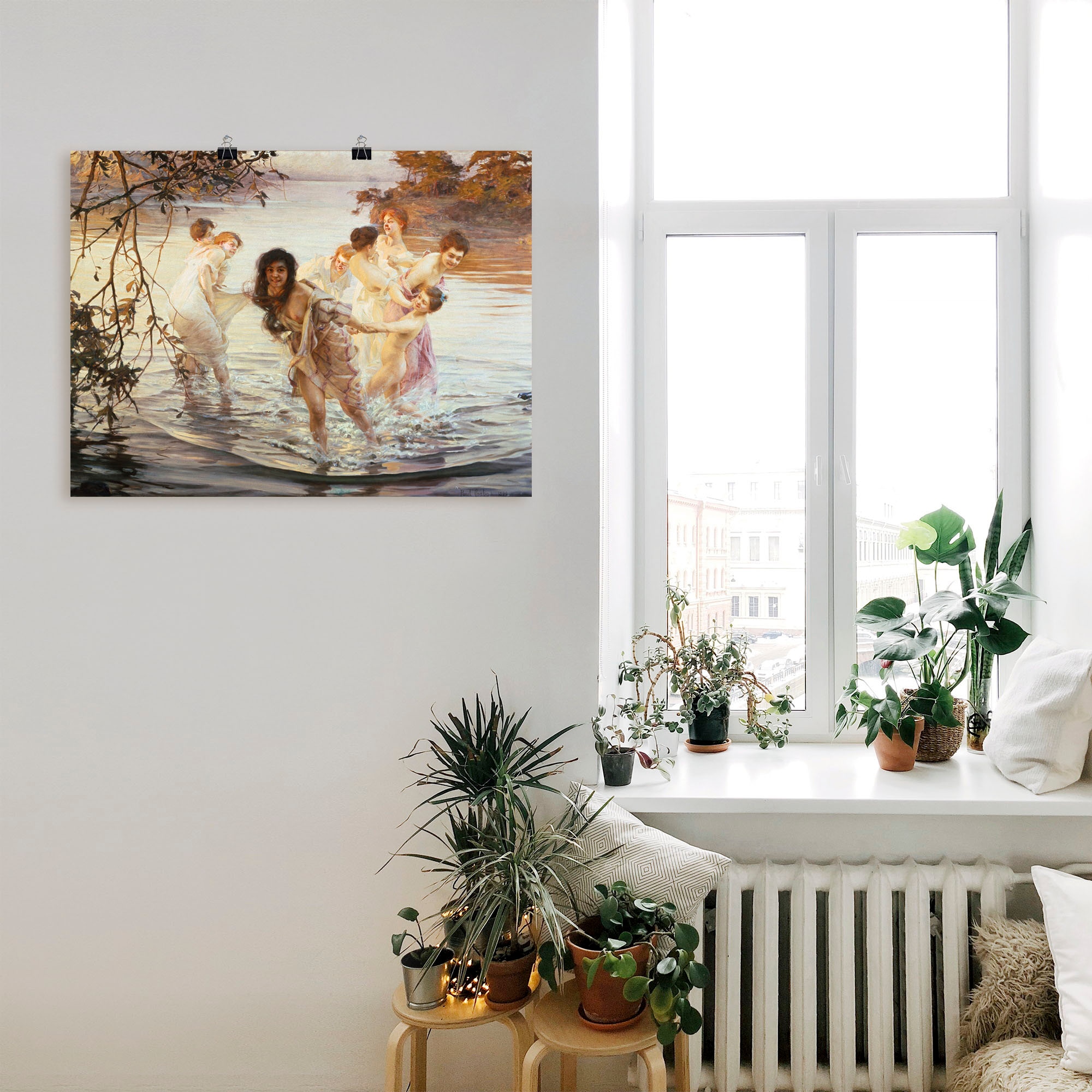 Artland »Glückliches Spiel im Wasser. 1899« Gruppen & Familien 1 Stk. tlg. als Leinwandbild, Poster in verschied. Grössen