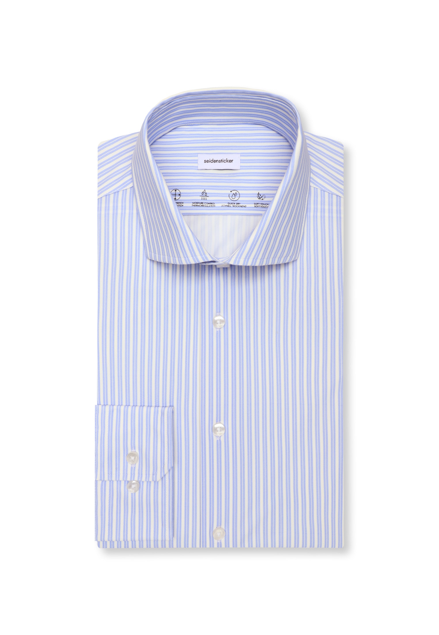 seidensticker Chemise d'affaires »Schwarze Rose« Slim 1/1 Kentkragen Druck