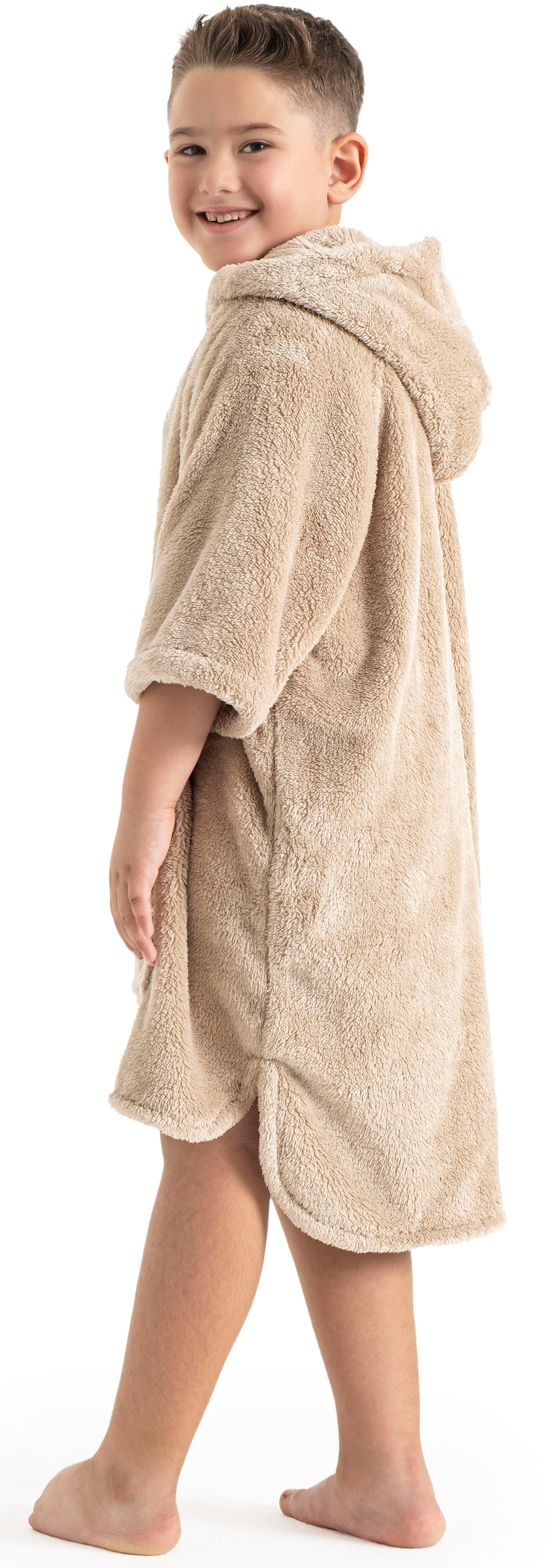 my home Badeponcho »Lillou, für Kinder, ideal für Urlaub oder im Schwimmbad« 1 Stk. tlg., weich und kuschelig, Fleece, plüsch, Surfponcho