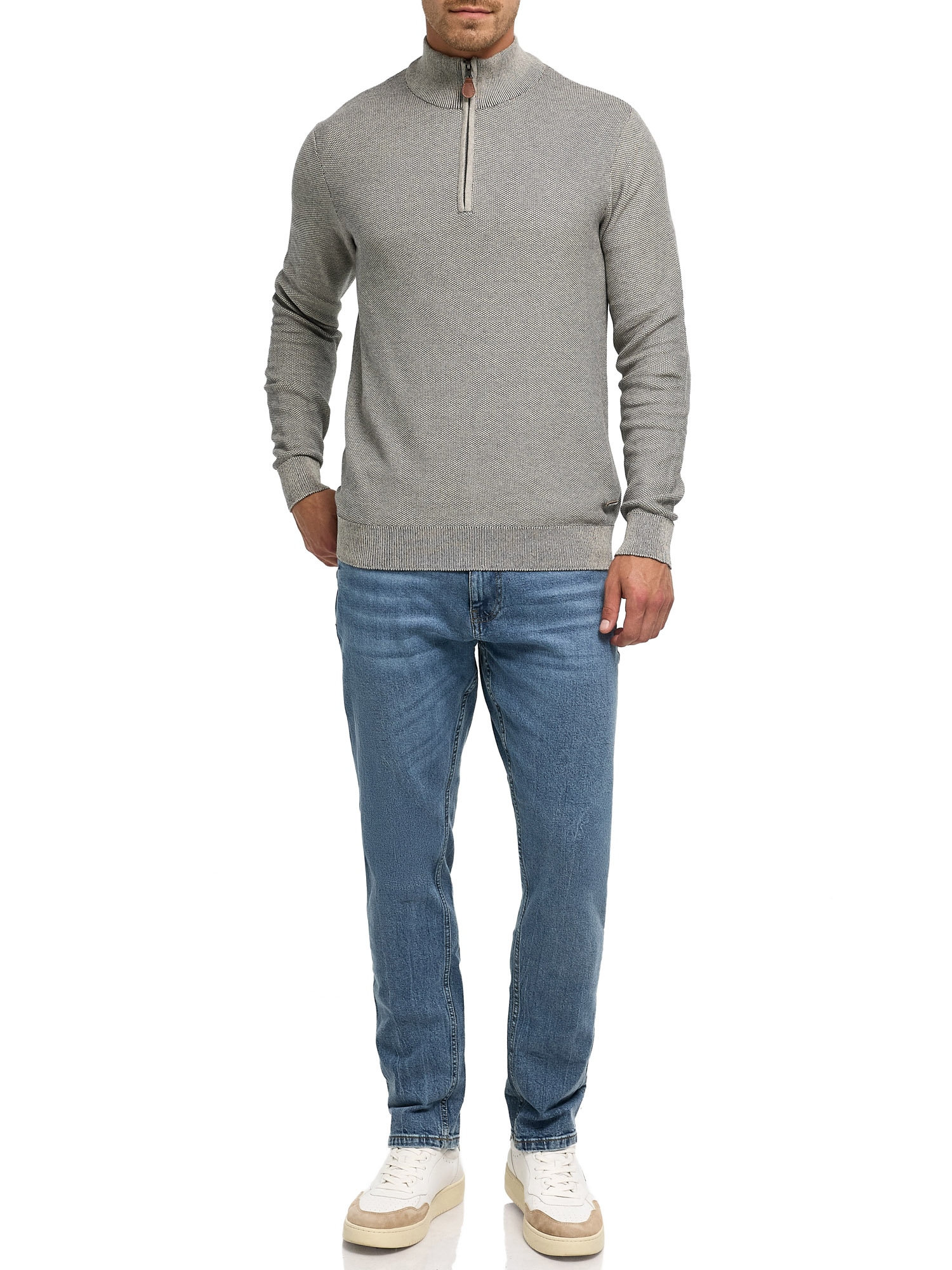 Indicode Troyer »INJexmon ½ Zip« coton, coupe régulière