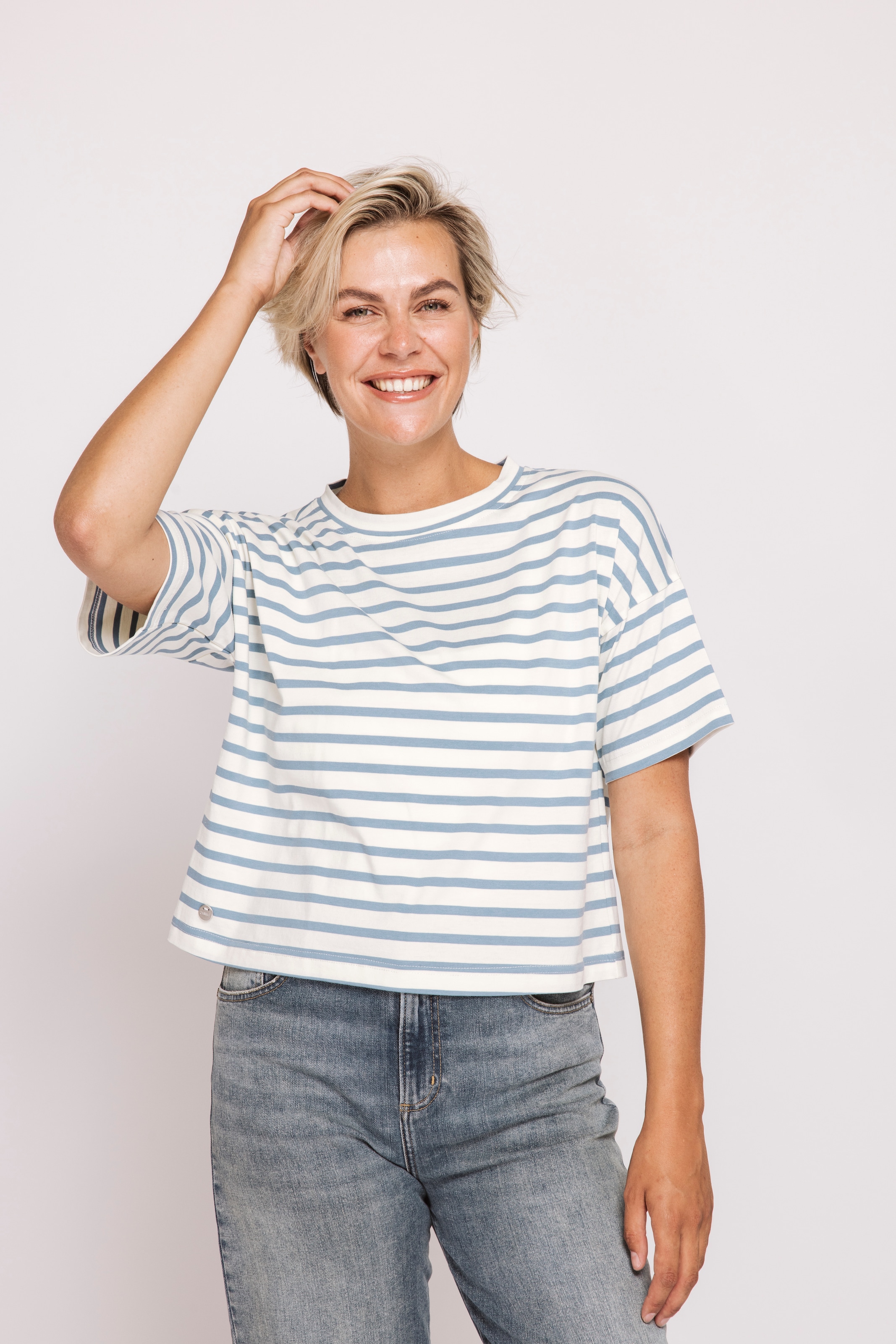 Zhrill Rundhalsshirt »ZHGADY Ringel Shirt« in Ringel-Optik